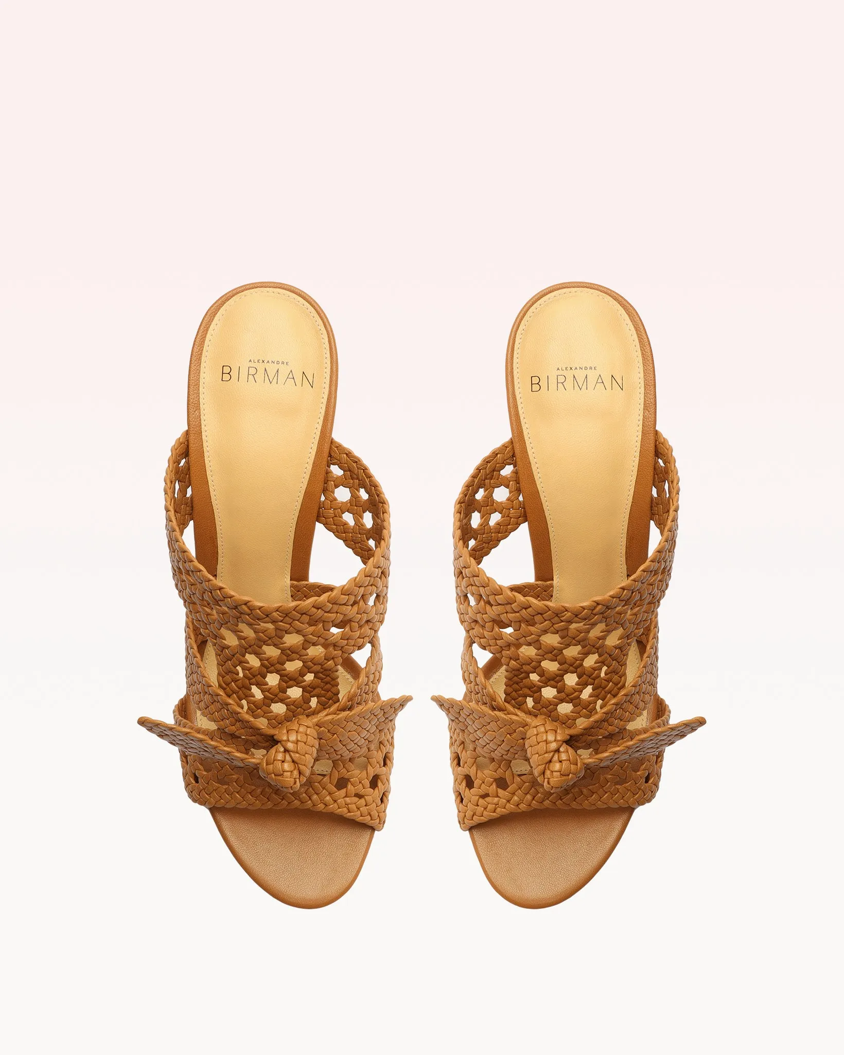 Clarita Braided Mule 90 Butterscotch sold by Alexandre Birman product image thumbnail 3