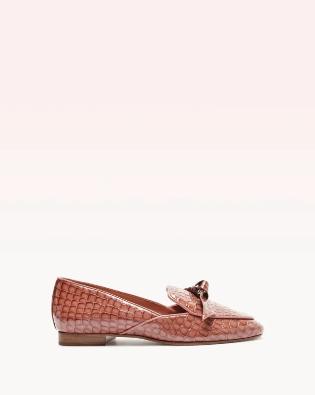 Clarita Belgian Crocco Loafer Clay sold by Alexandre Birman