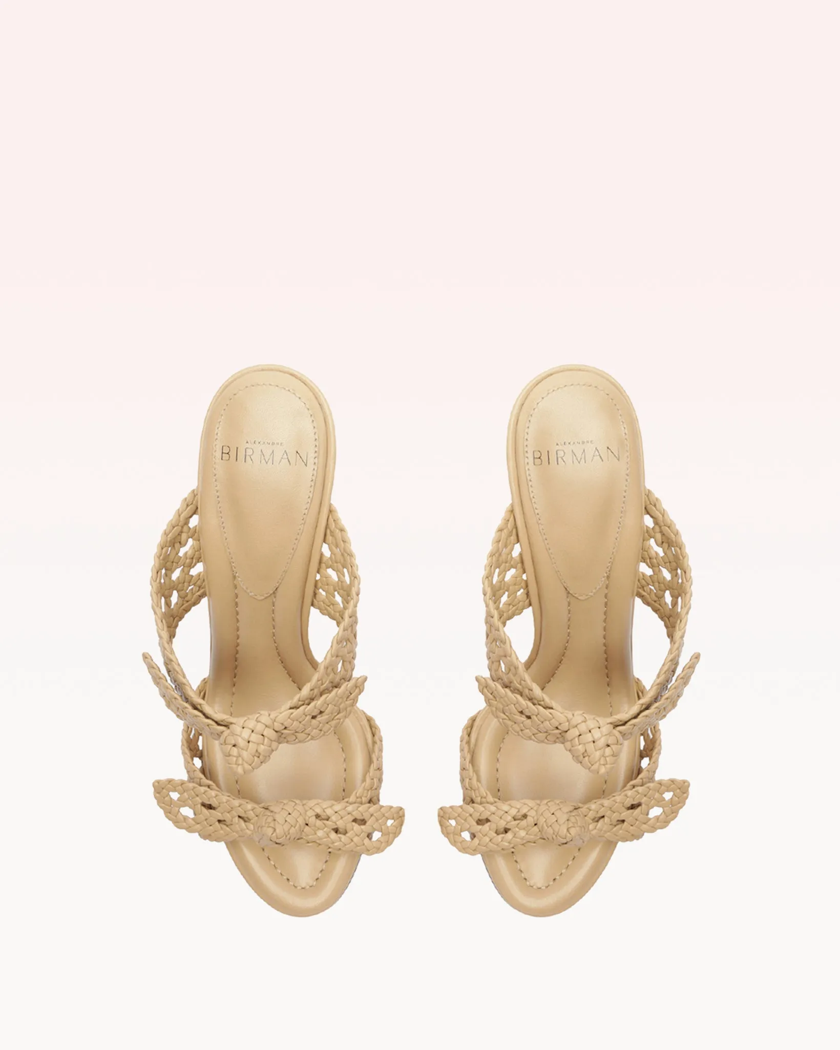 Clarita Intreccio 90 Doppia Soletta Beige sold by Alexandre Birman product image thumbnail 3