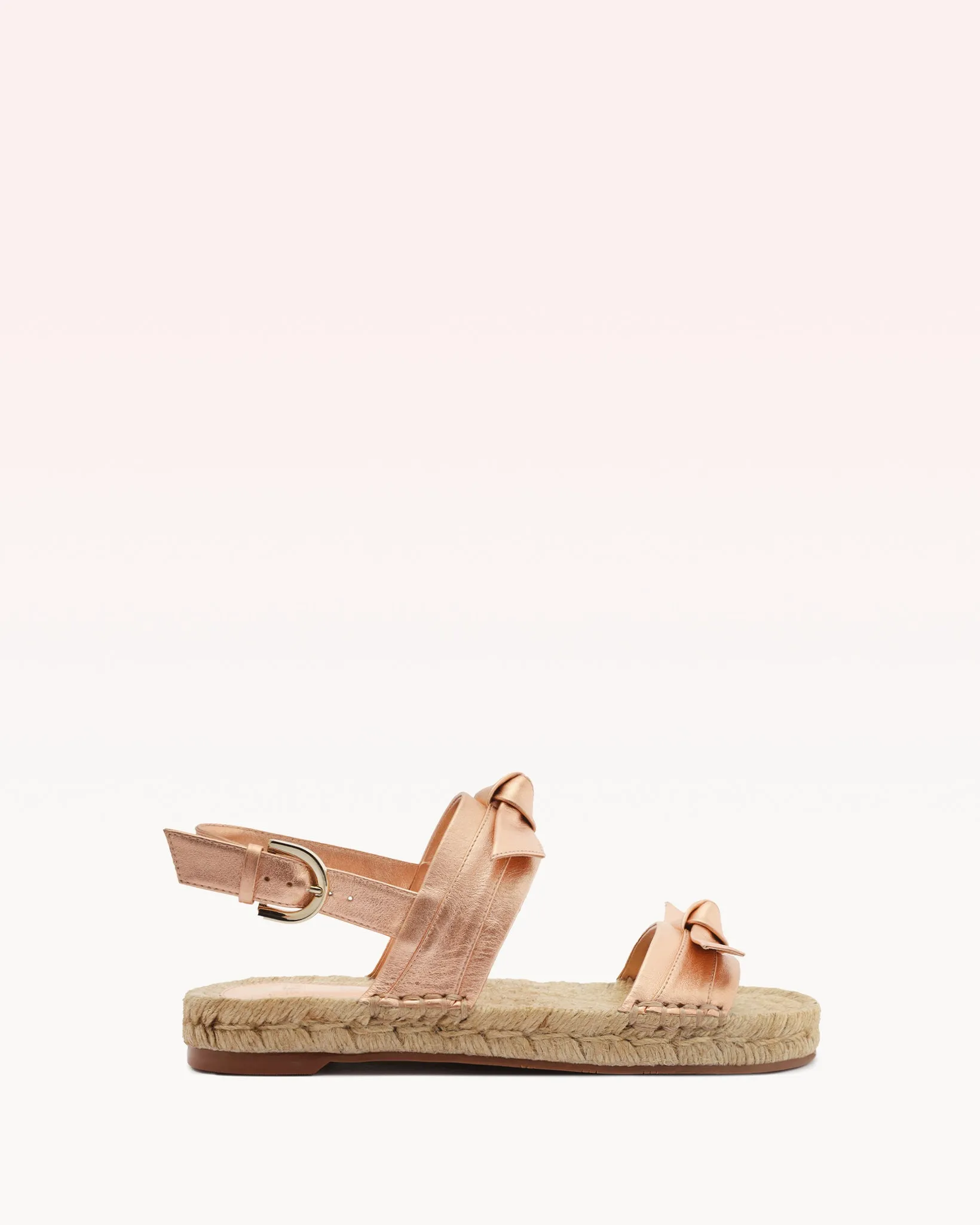 Clarita Espadrille Metallic Shell Pink sold by Alexandre Birman
