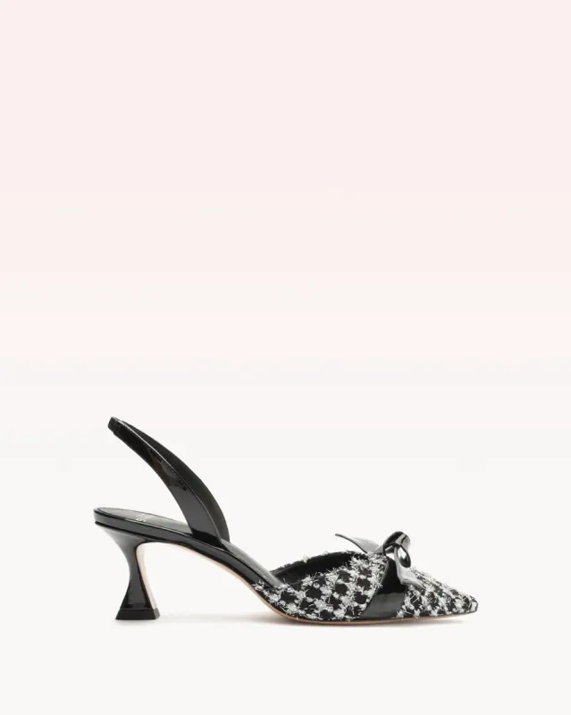 Clarita Bell Slingback 60 Tweed Black sold by Alexandre Birman