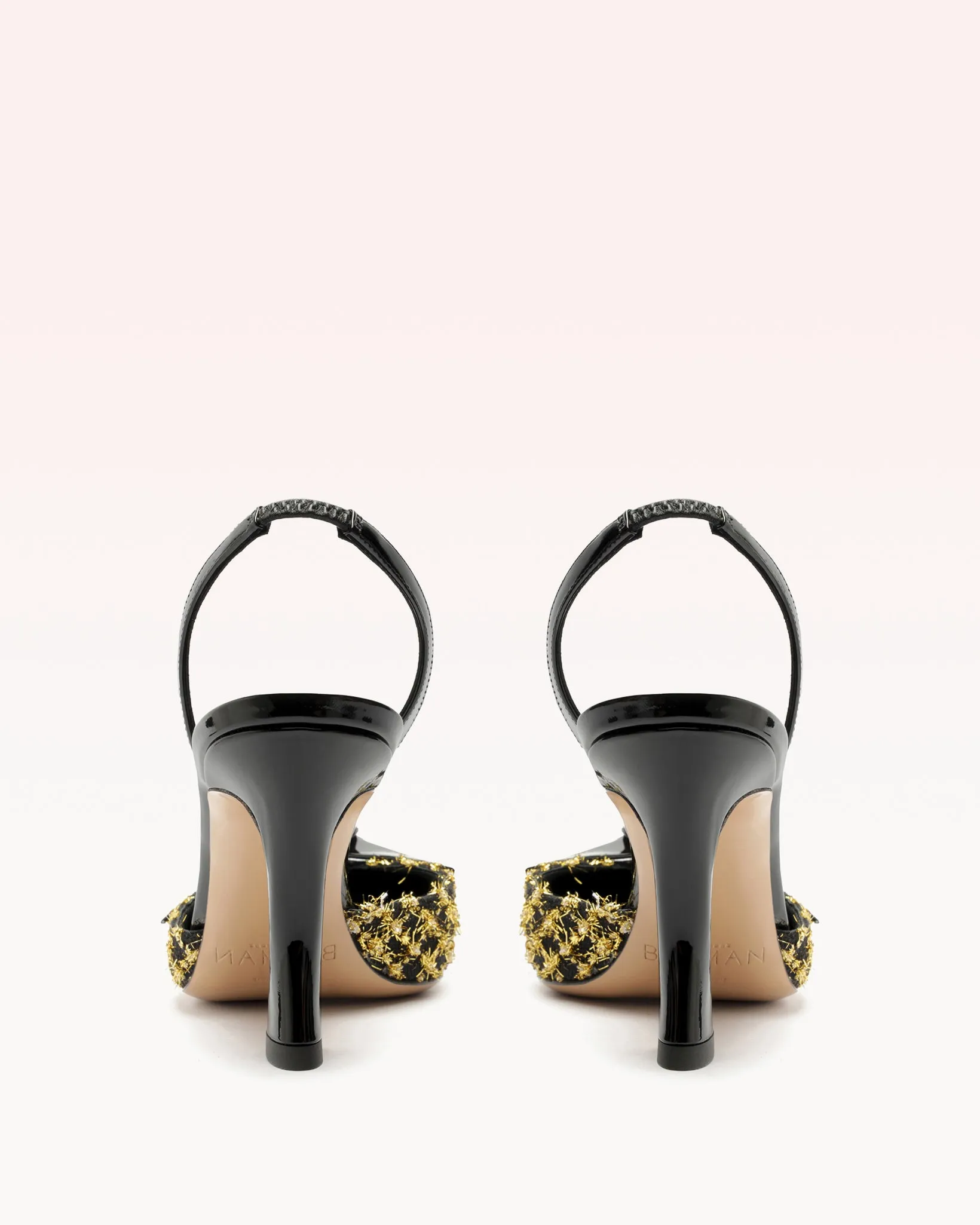 Clarita Bell Slingback 85 Tweed Oro sold by Alexandre Birman product image thumbnail 3