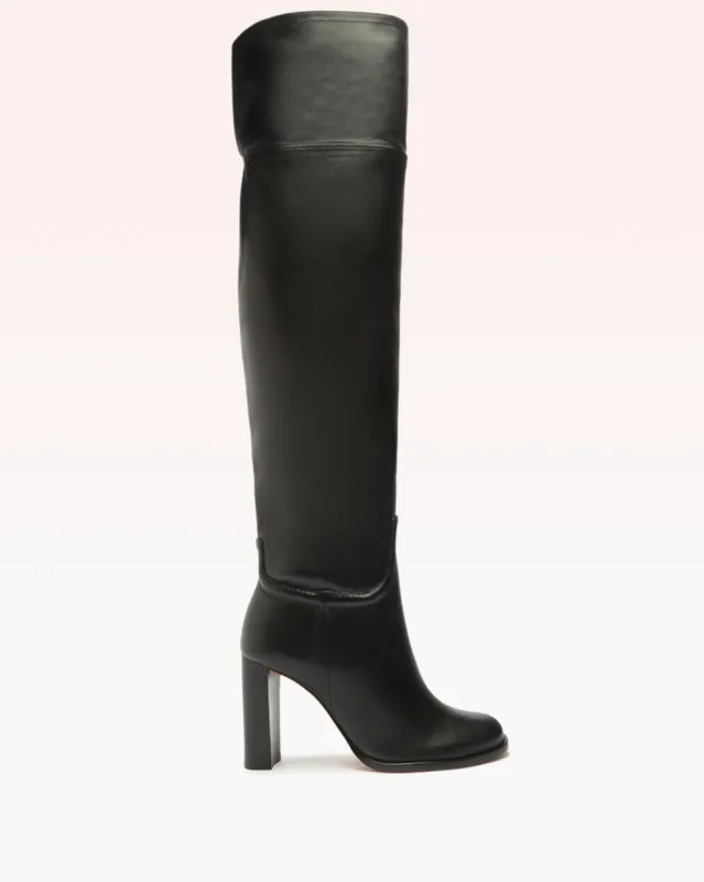 Lauren Over the Knee 90 Boot Black sold by Alexandre Birman