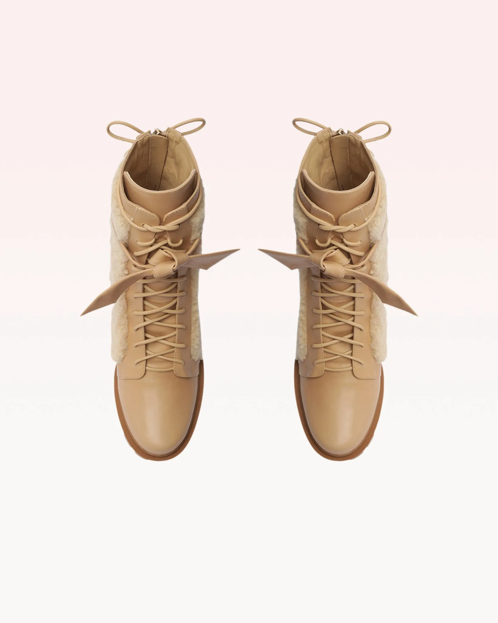 Shearling Clarita Combat Bootie 65 Beige sold by Alexandre Birman product image thumbnail 3