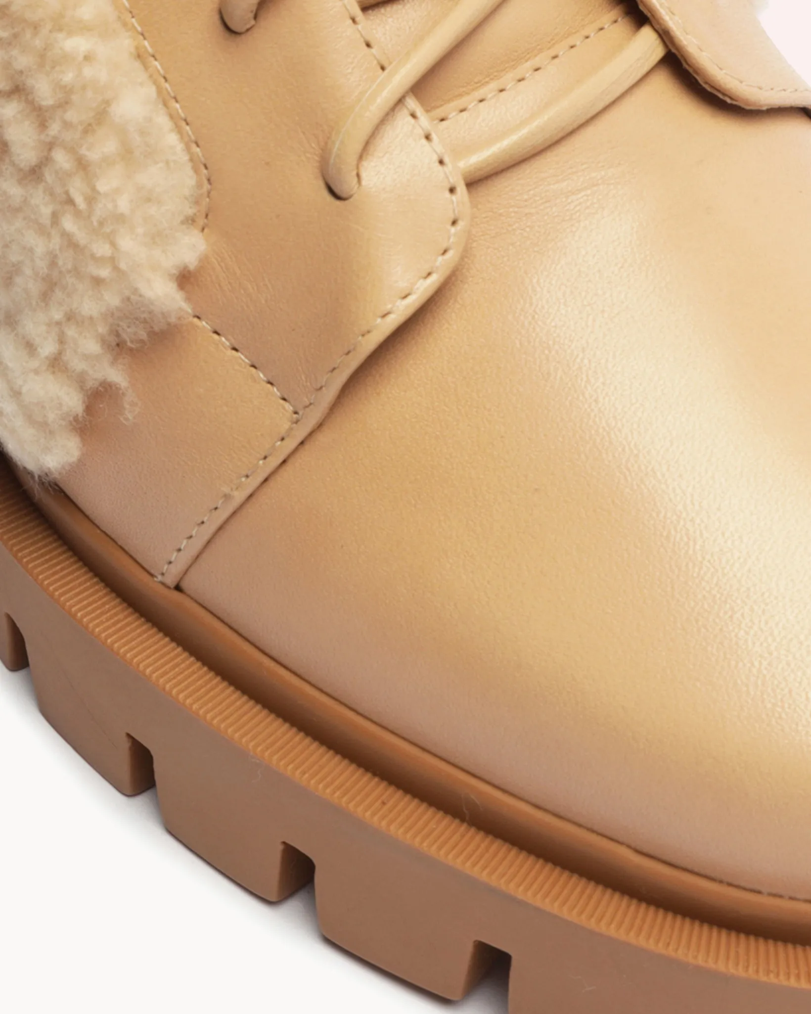 Shearling Clarita Combat Bootie 65 Beige sold by Alexandre Birman product image thumbnail 5