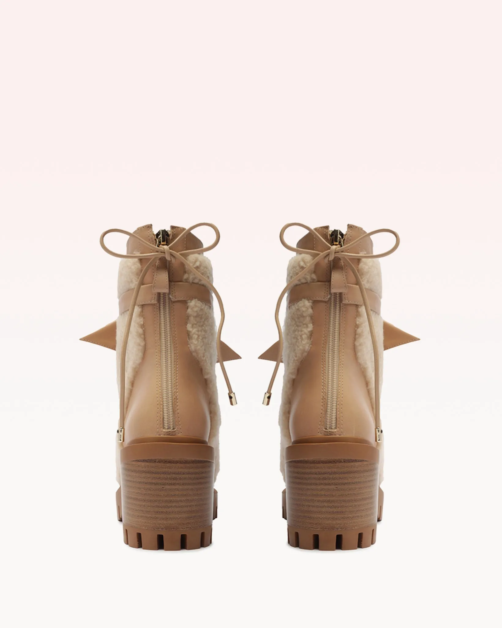 Shearling Clarita Combat Bootie 65 Beige sold by Alexandre Birman product image thumbnail 4