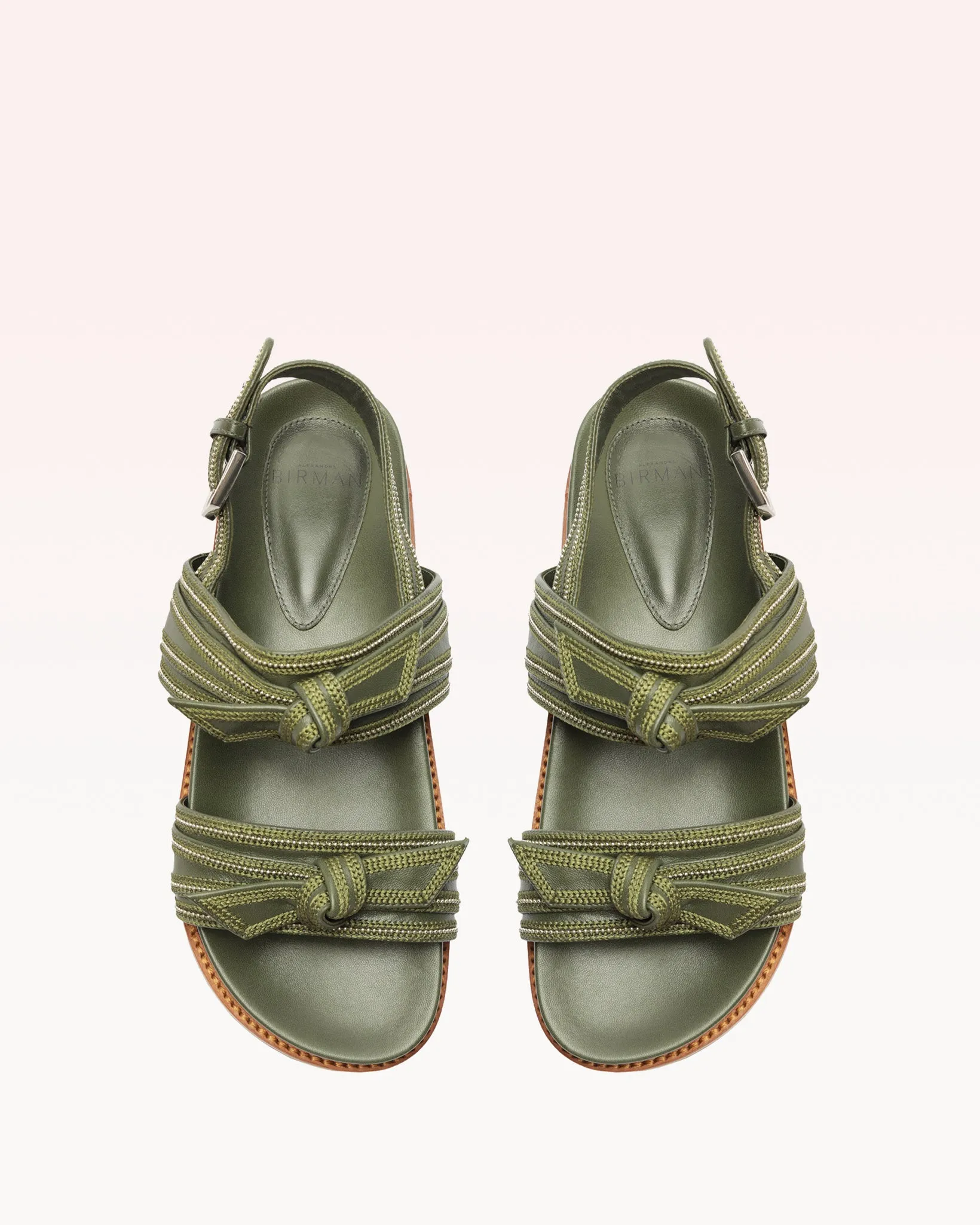 Clarita Sport Sandal Embroidery Sage Leaf sold by Alexandre Birman product image thumbnail 5