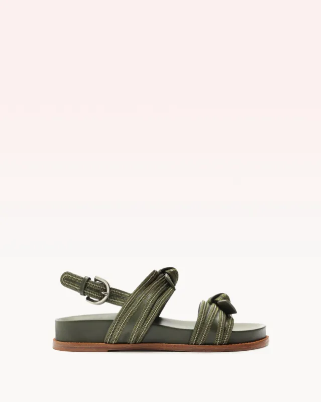Clarita Sport Sandal Embroidery Sage Leaf sold by Alexandre Birman