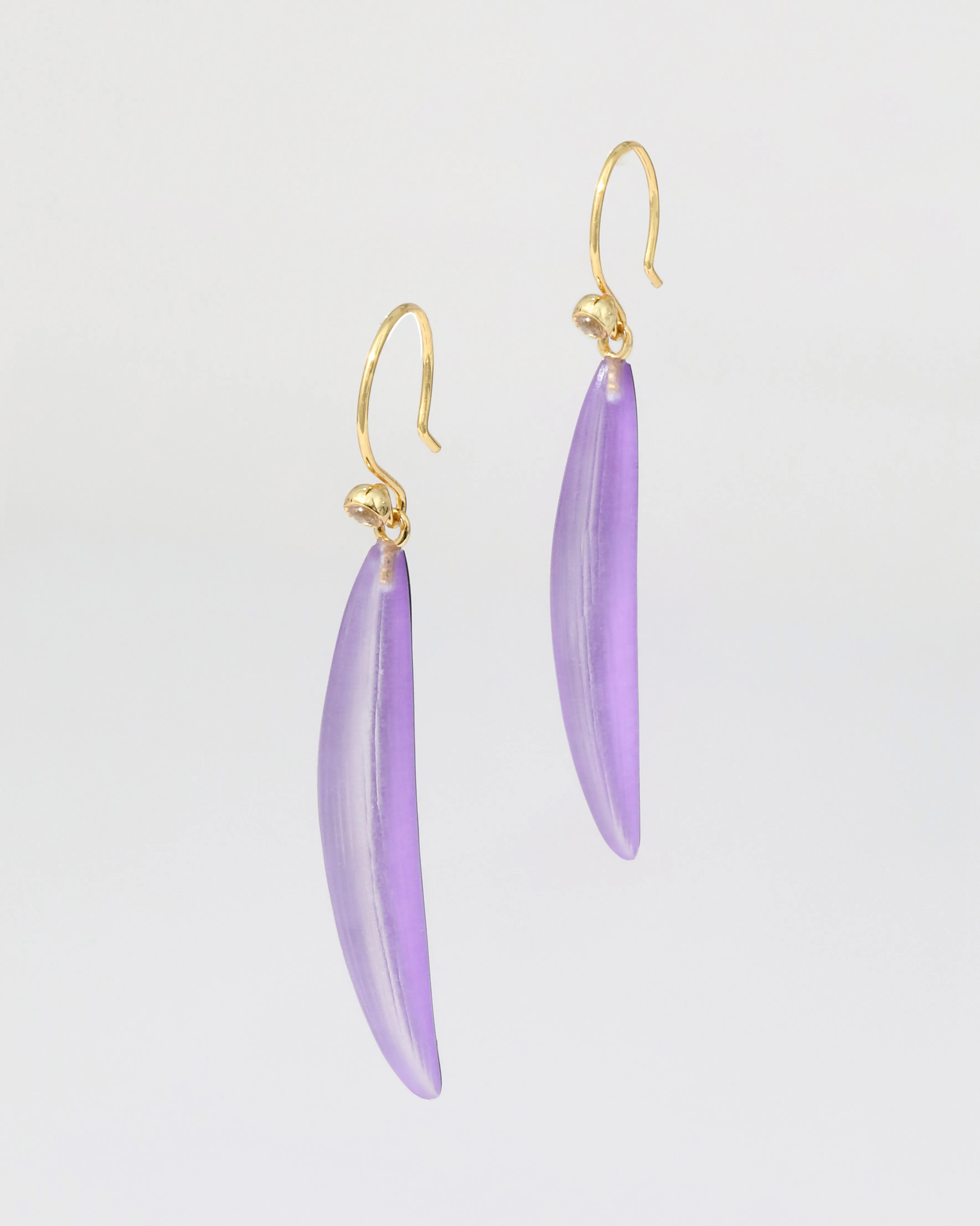 Lucite Sliver Wire Earring- Amethyst sold by Alexis Bittar