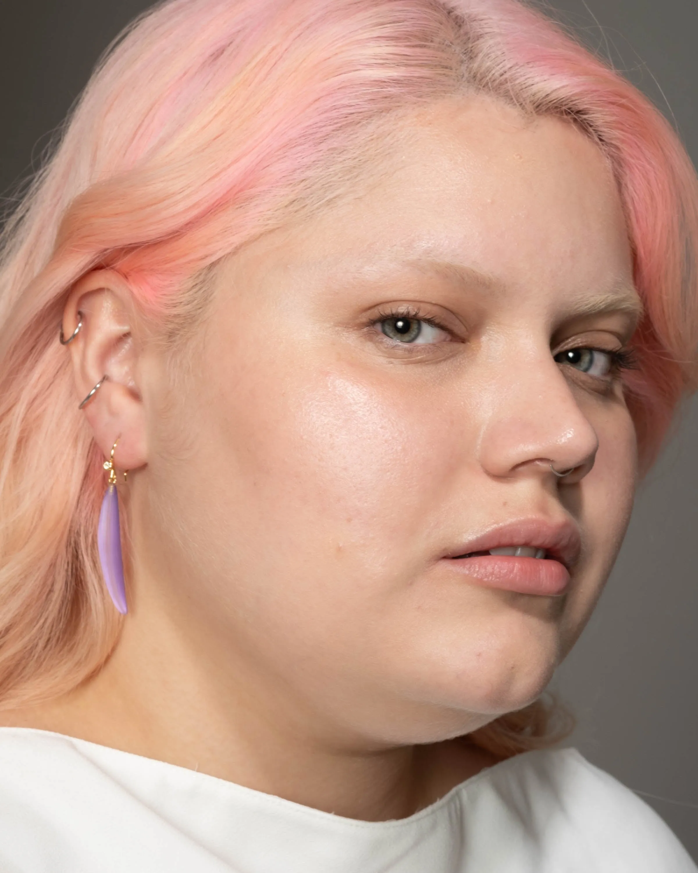 Lucite Sliver Wire Earring- Amethyst sold by Alexis Bittar product image thumbnail 2