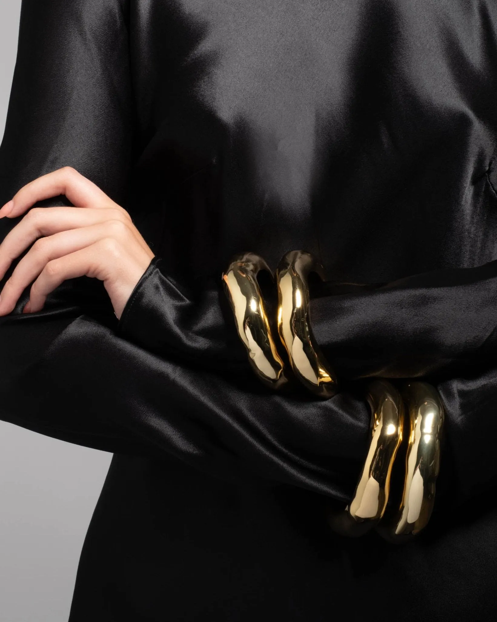 Large Molten Bangle Bracelet- Gold sold by Alexis Bittar