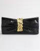 Gold Ribbon Convertible Shoulder Bag- Black sold by Alexis Bittar