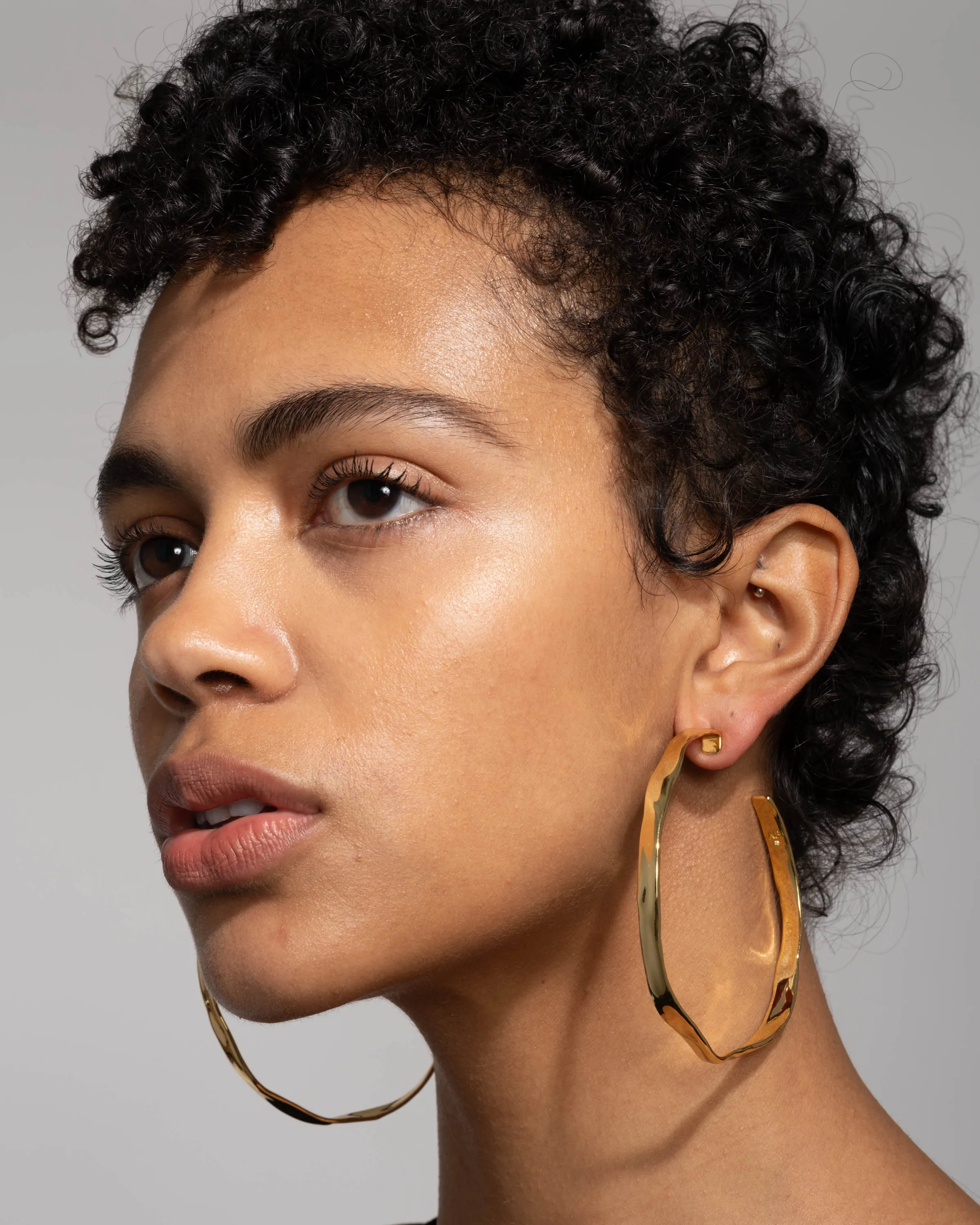 Molten Gold X-Large Hoop Earring sold by Alexis Bittar product image thumbnail 3