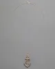Antique 1880s 14k Two Tone Gold Anchor Pendant Necklace sold by Alexis Bittar