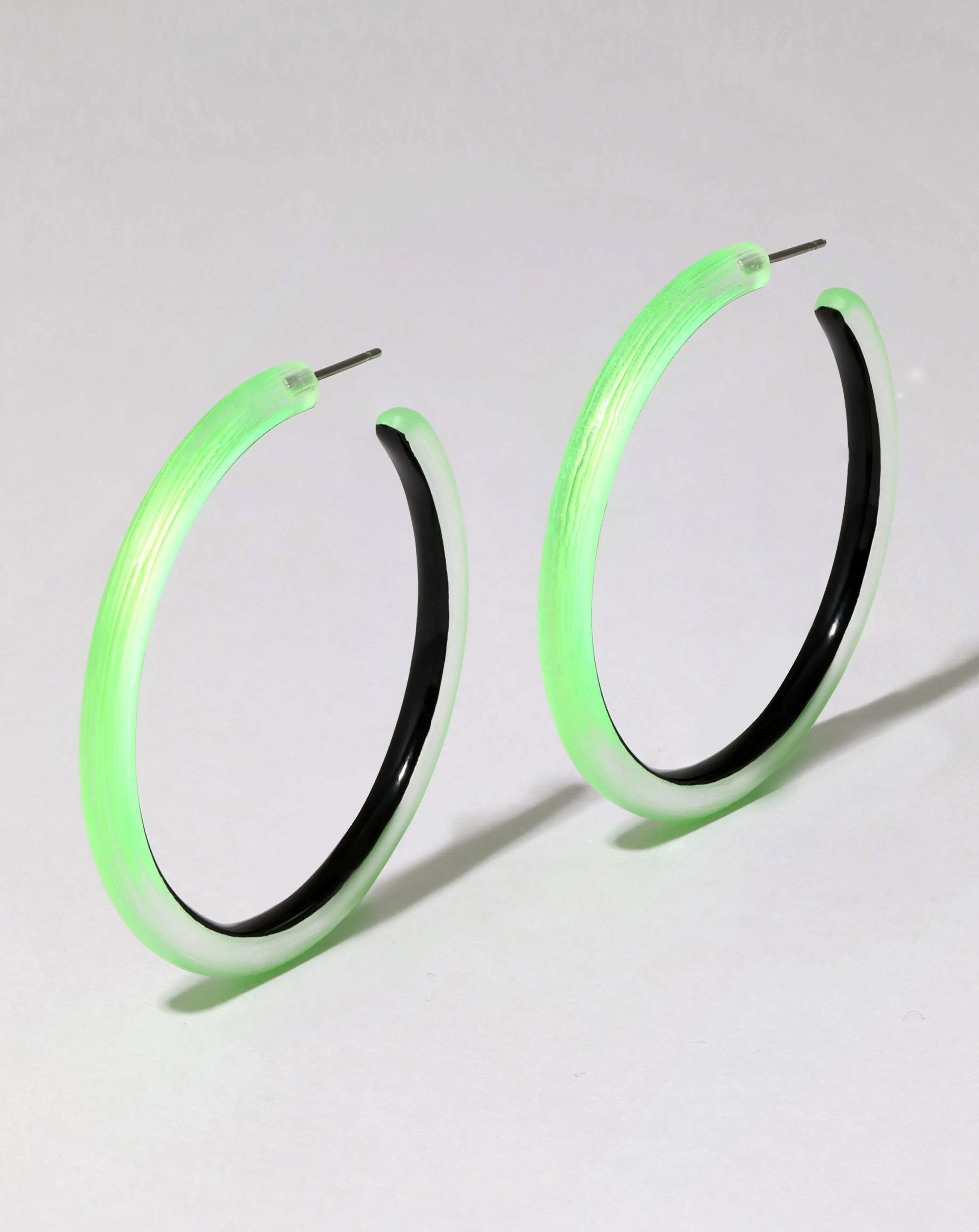 Skinny Lucite Hoop Earring- Neon Green sold by Alexis Bittar