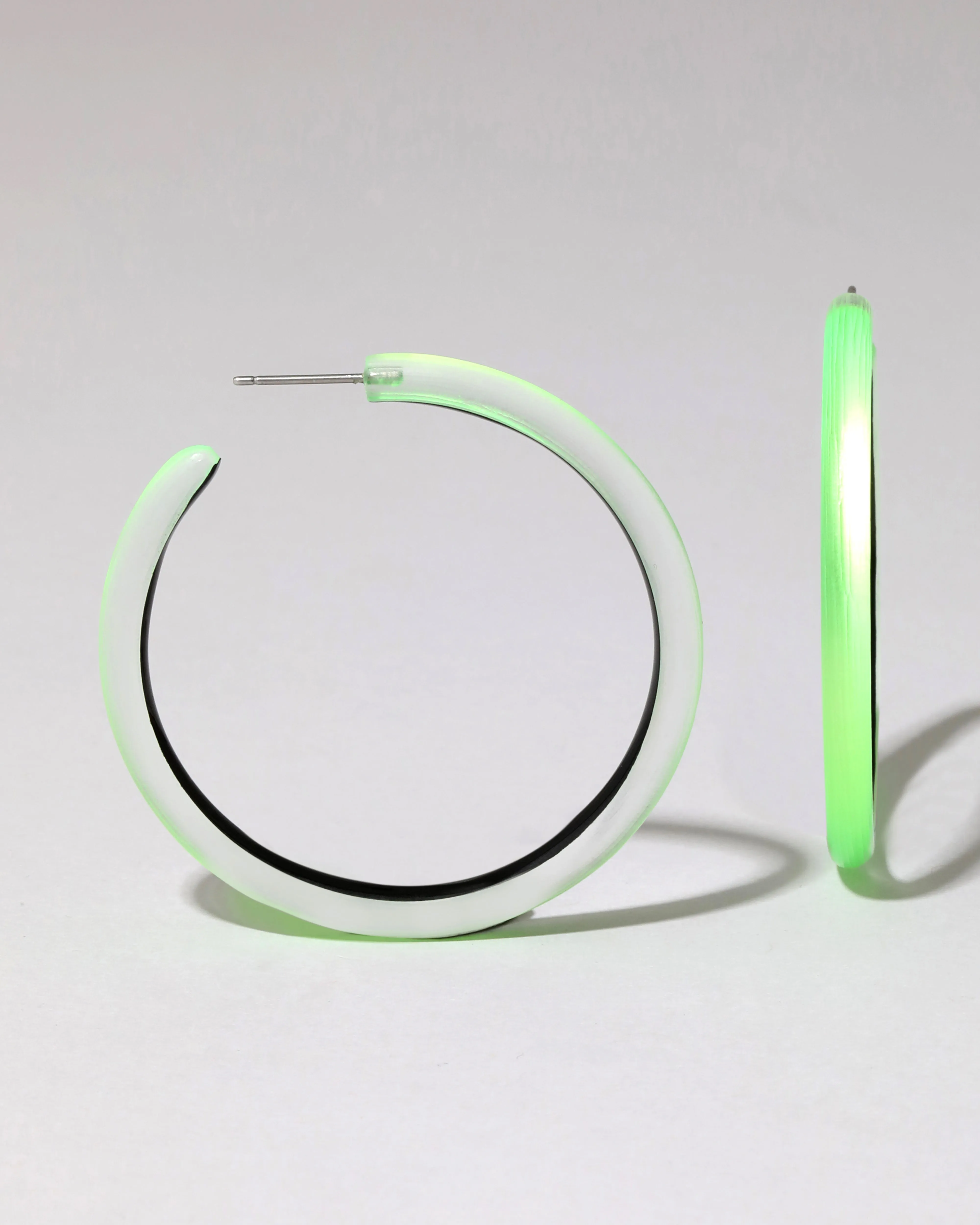 Skinny Lucite Hoop Earring- Neon Green sold by Alexis Bittar product image thumbnail 4