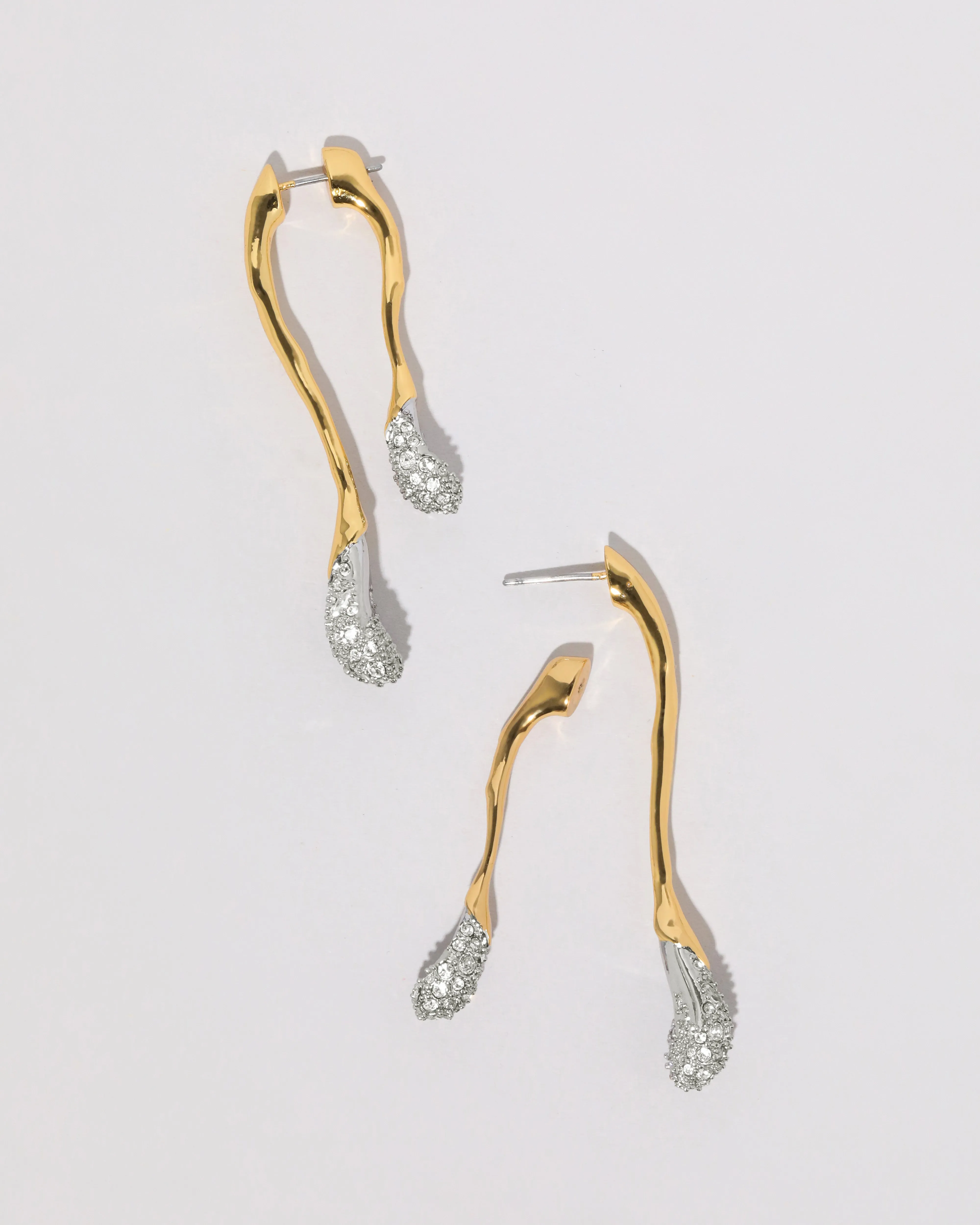 Solanales Crystal Front Back Double Drop Earring- Gold sold by Alexis Bittar product image thumbnail 4