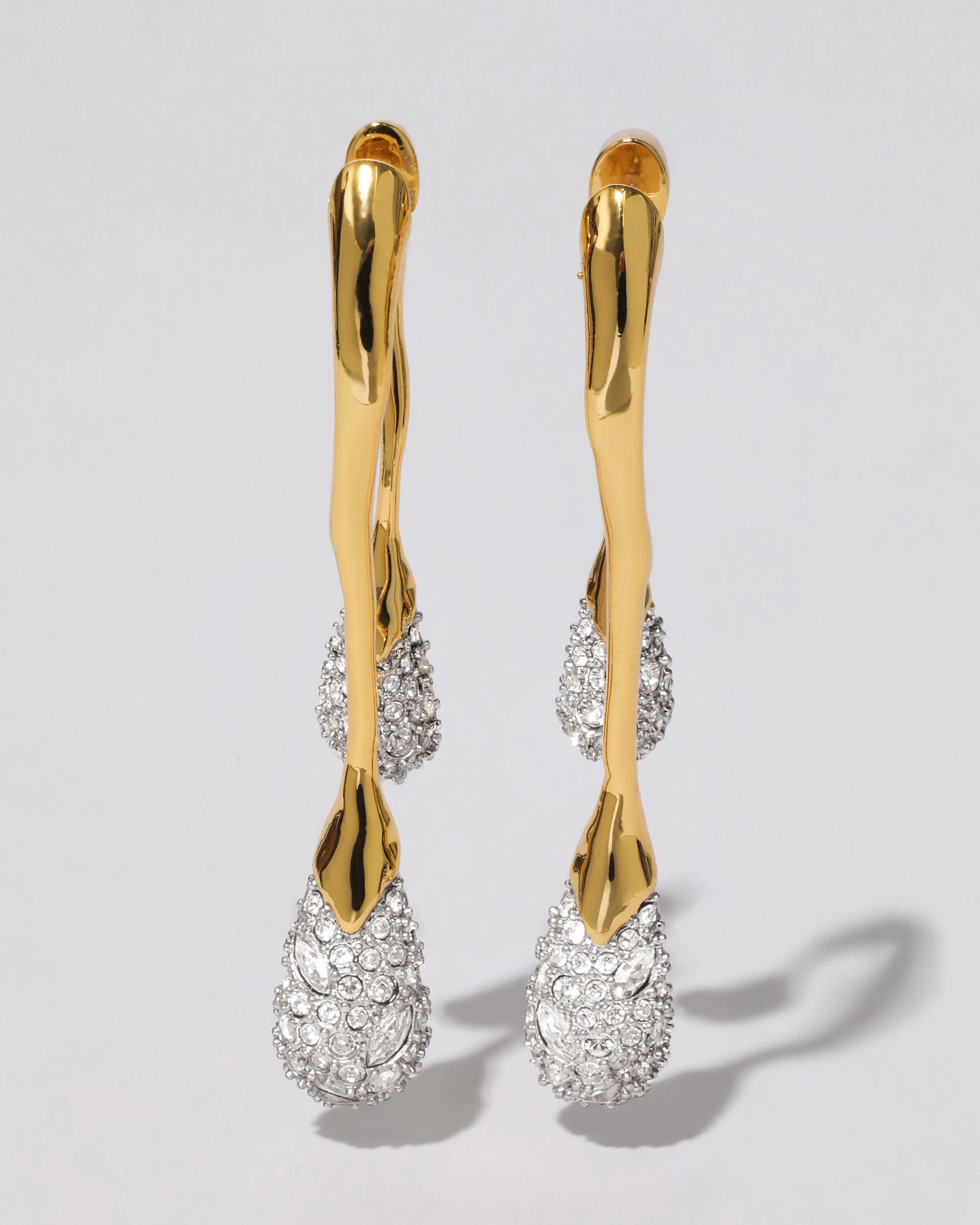Solanales Crystal Front Back Double Drop Earring- Gold sold by Alexis Bittar product image thumbnail 5
