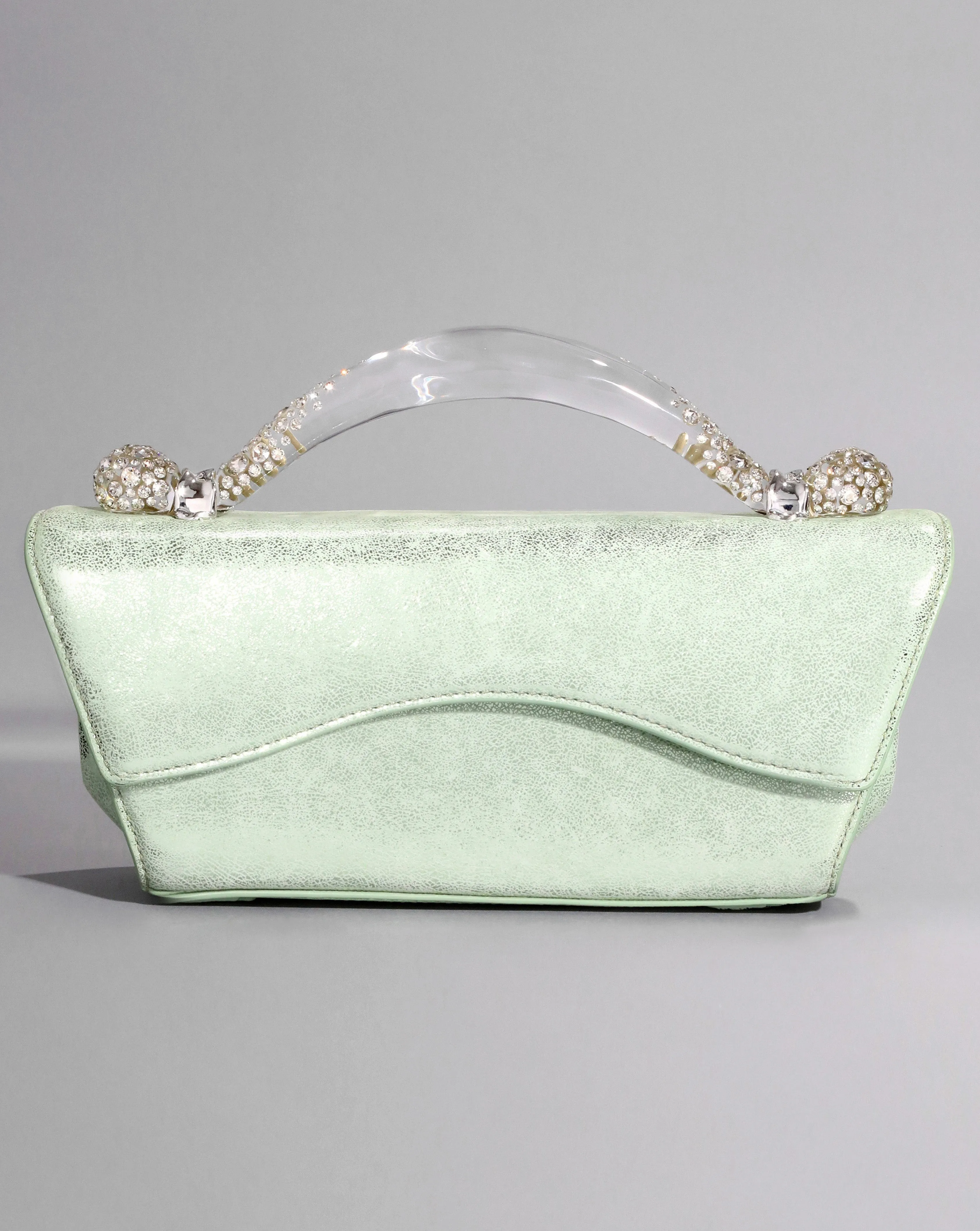 Candy Box Lucite Handle Handbag- Opalescent Mint sold by Alexis Bittar