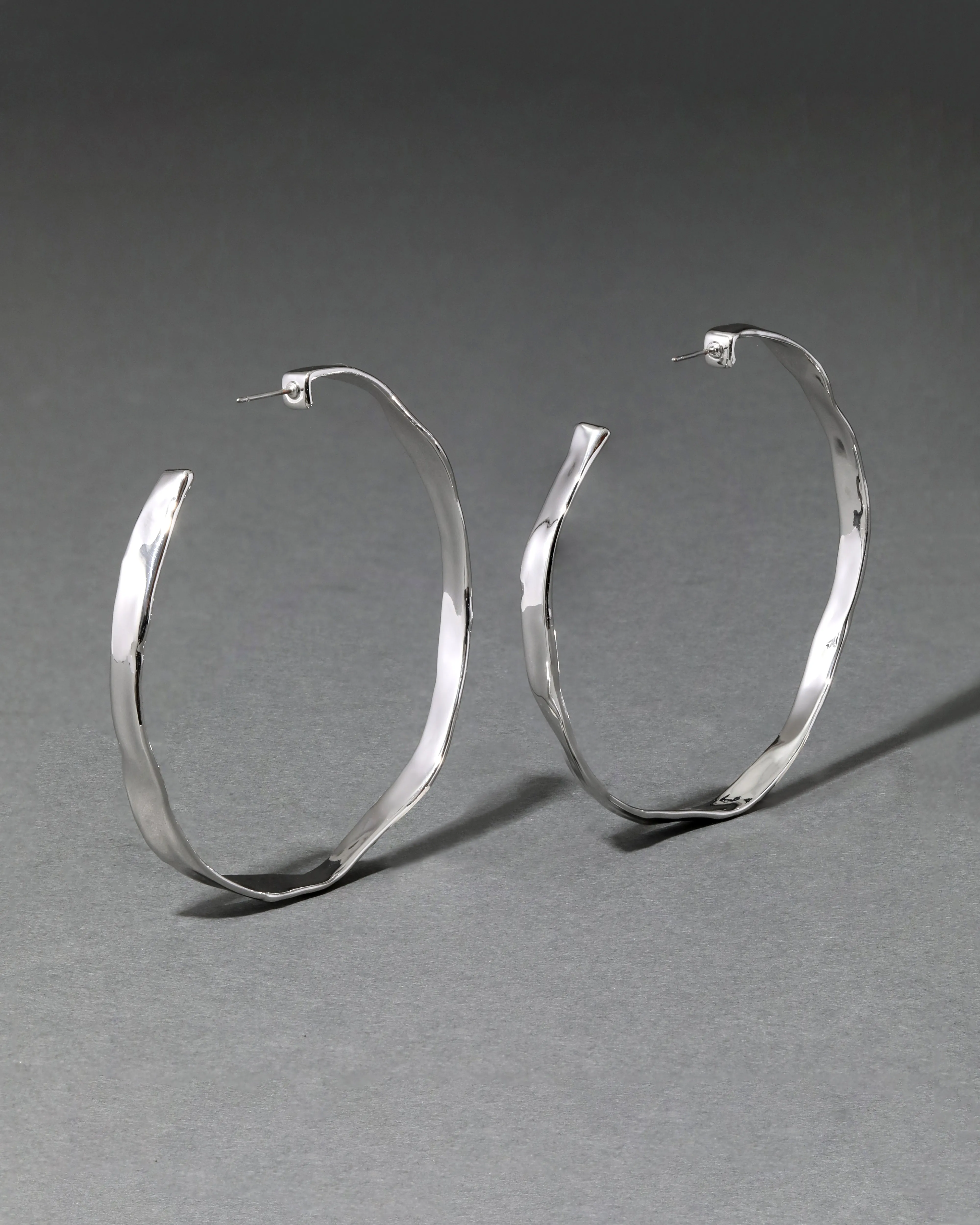 Molten Silver X-Large Hoop Earring sold by Alexis Bittar product image thumbnail 5