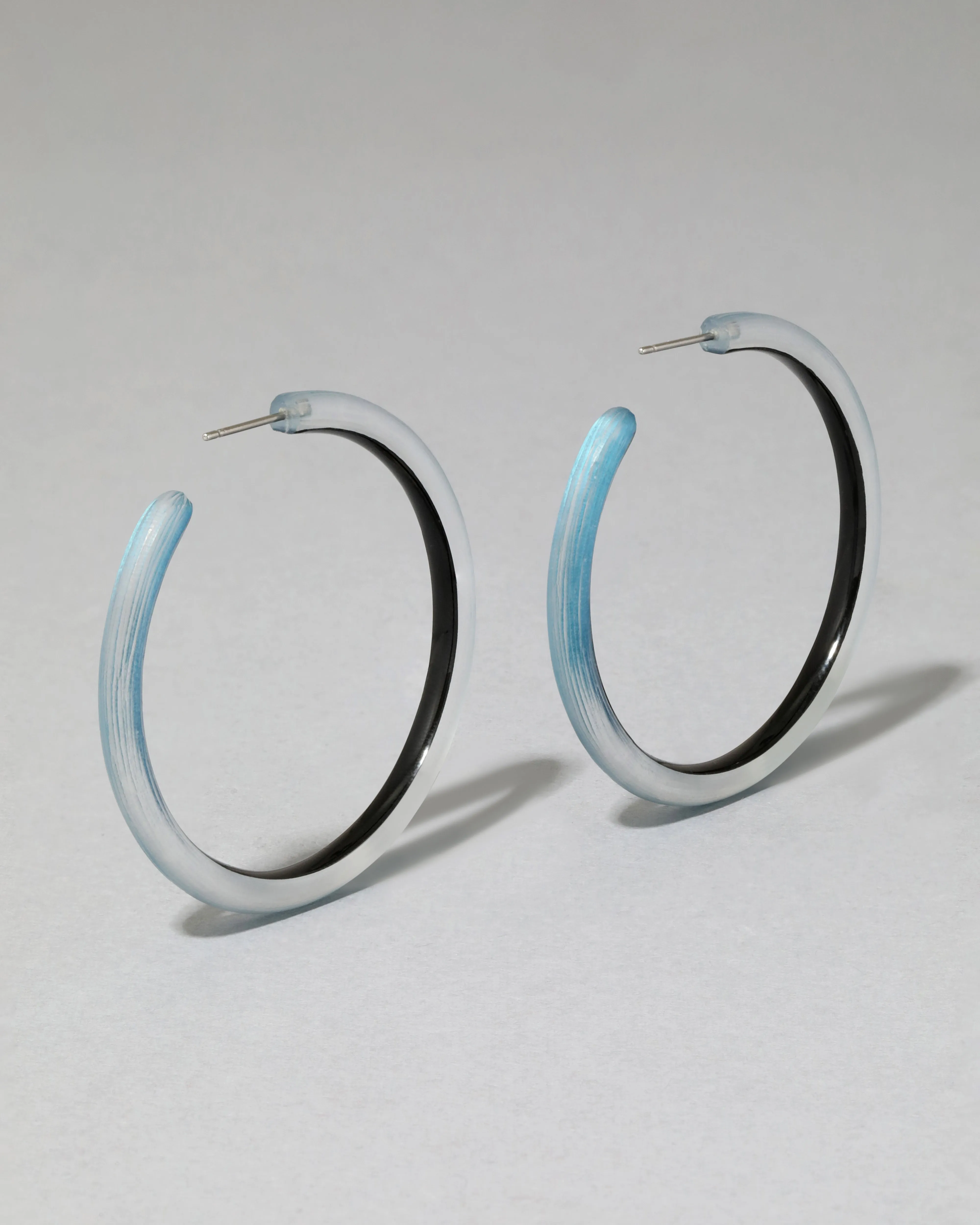 Skinny Lucite Hoop Earring- Bermuda Blue sold by Alexis Bittar product image thumbnail 4