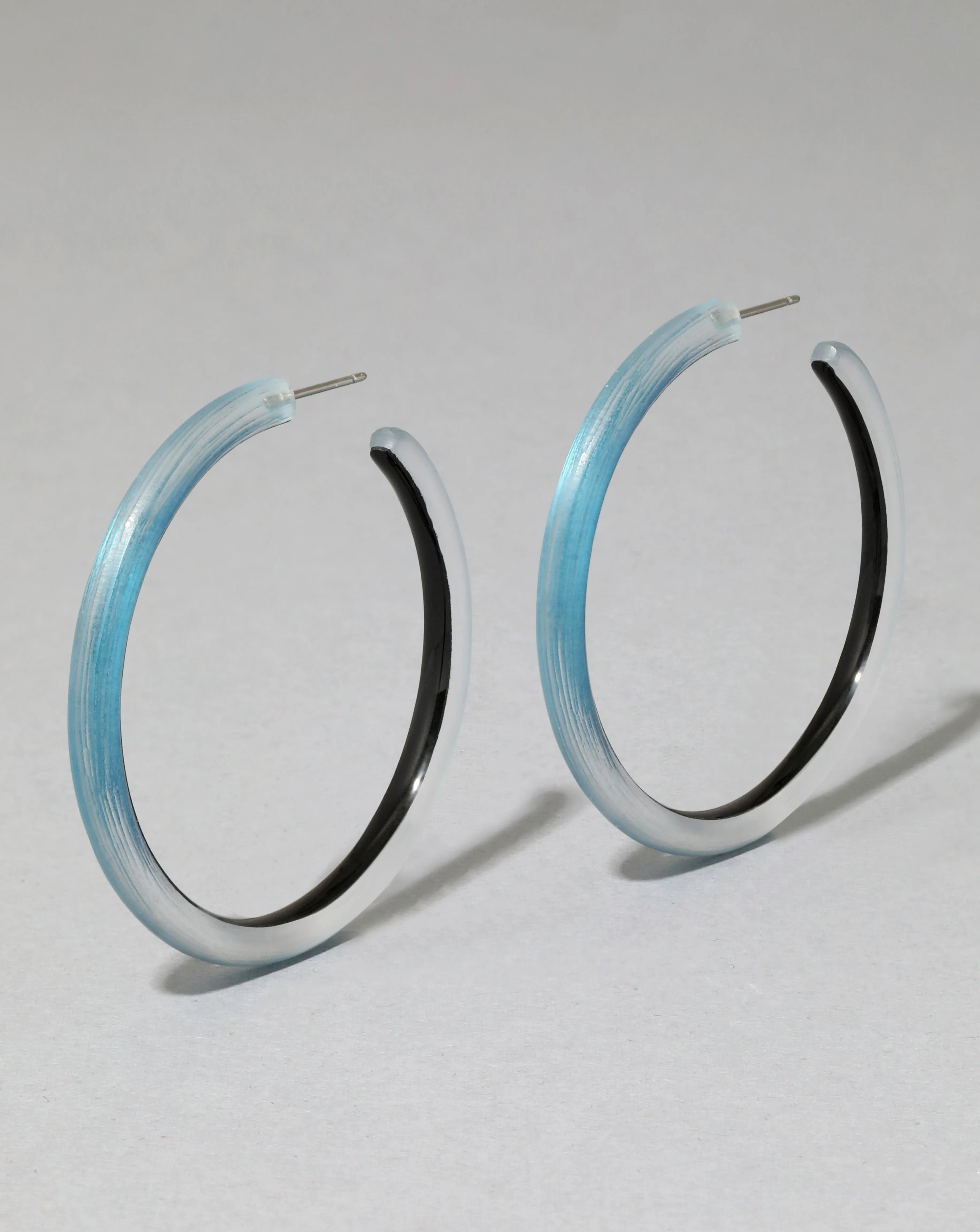 Skinny Lucite Hoop Earring- Bermuda Blue sold by Alexis Bittar
