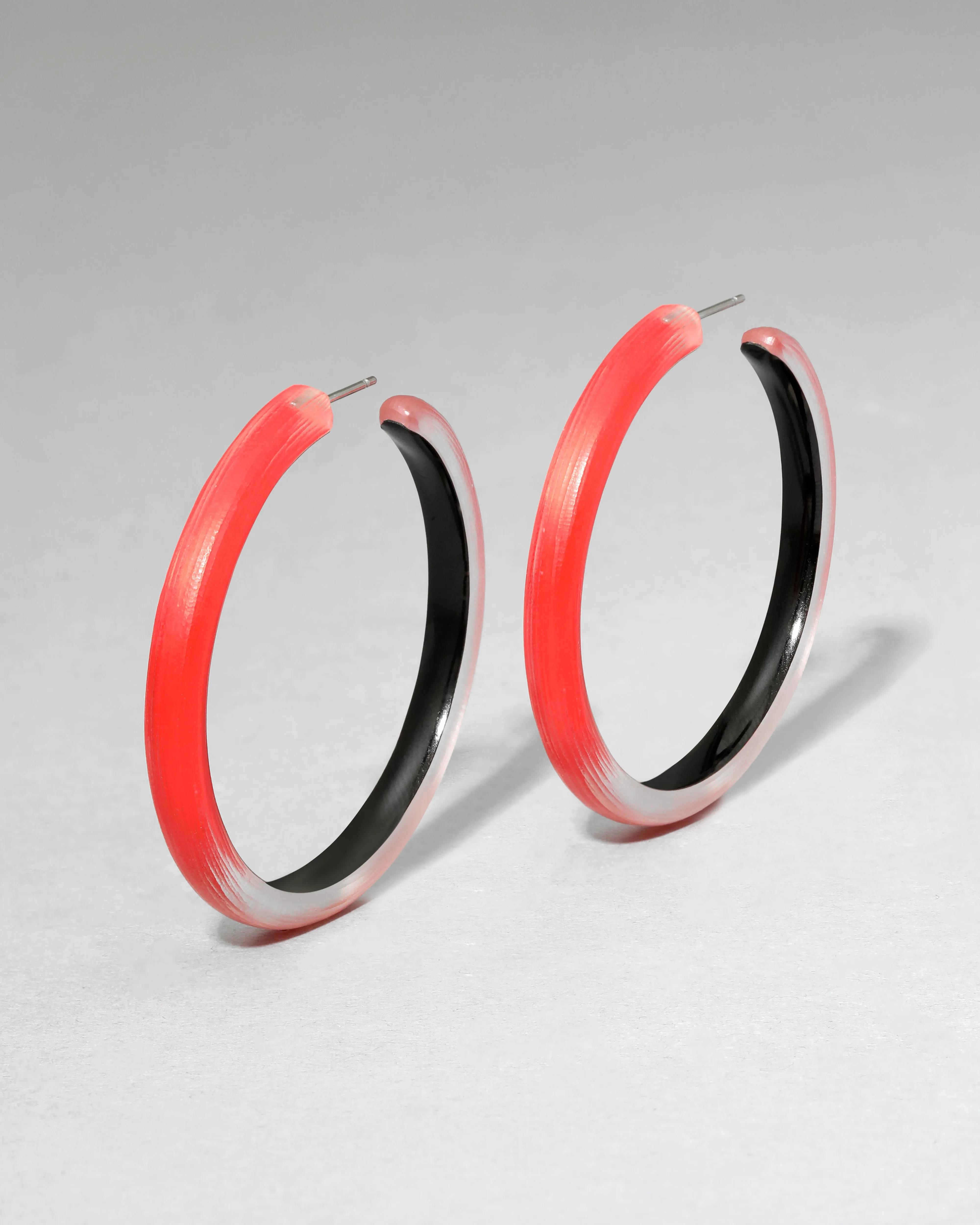 Skinny Lucite Hoop Earring- Lipstick Red sold by Alexis Bittar product image thumbnail 2