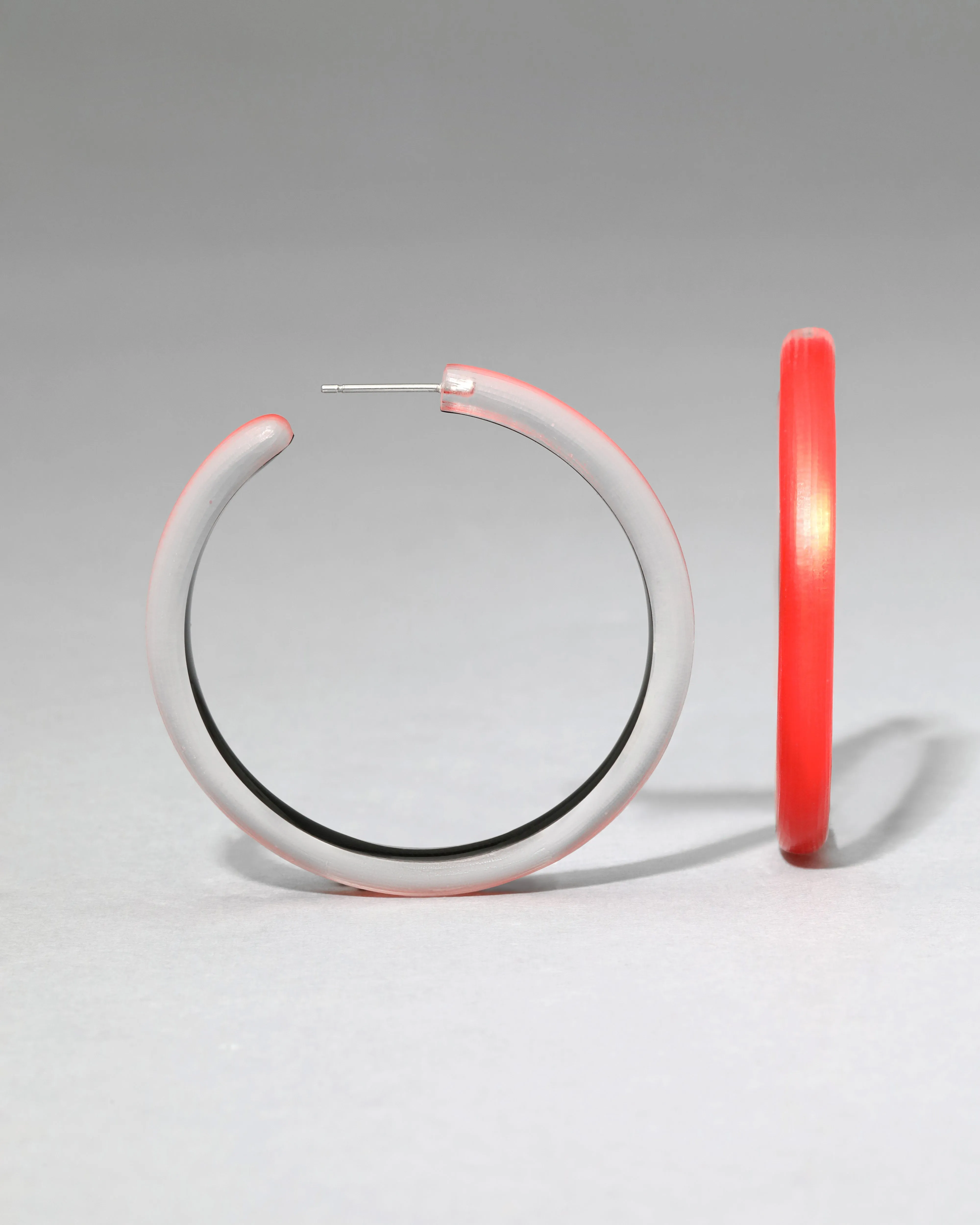 Skinny Lucite Hoop Earring- Lipstick Red sold by Alexis Bittar product image thumbnail 3