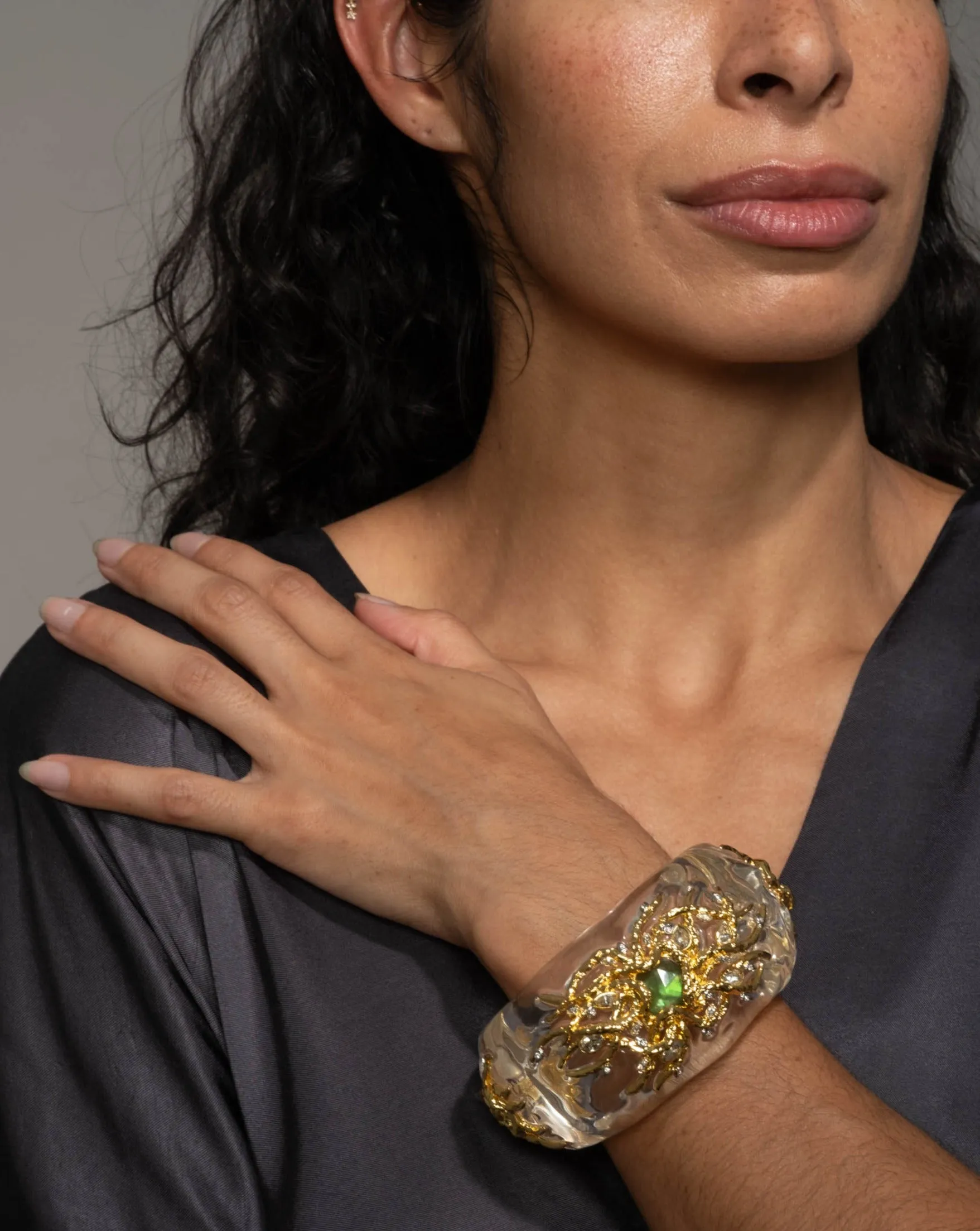 Liquid Vine Lucite Domed Hinge Bracelet sold by Alexis Bittar product image thumbnail 3