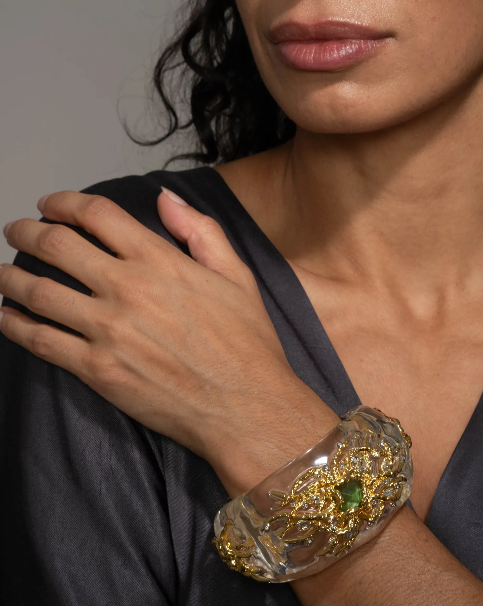 Liquid Vine Lucite Domed Hinge Bracelet sold by Alexis Bittar product image thumbnail 2