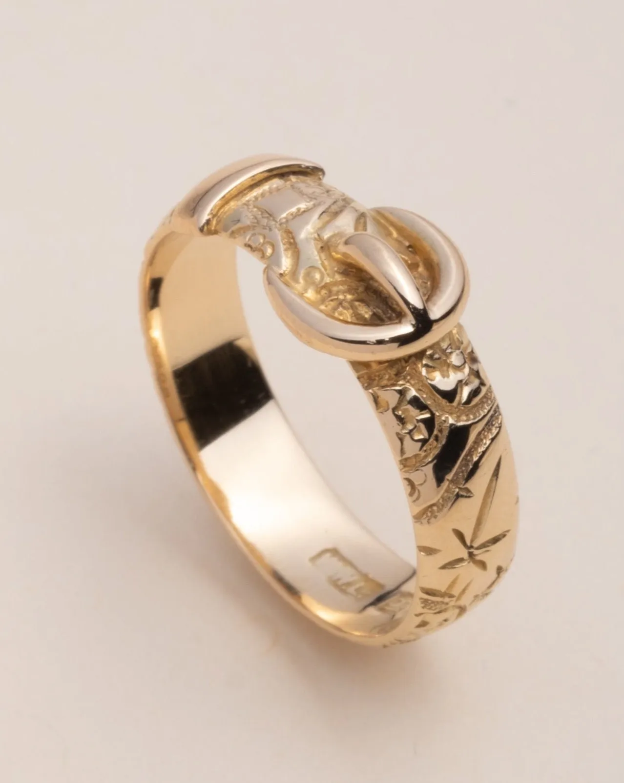 Victorian 1880s 18k Gold Buckle Band Ring sold by Alexis Bittar product image thumbnail 2