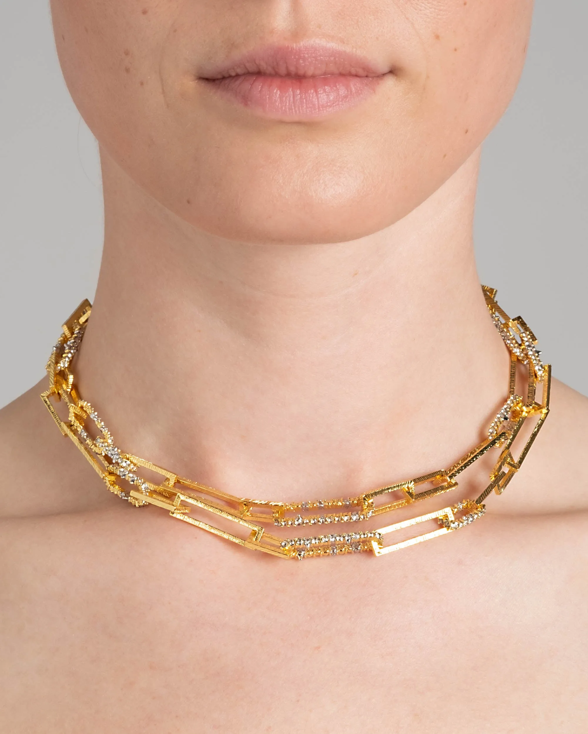 Crystal Encrusted Long Link Strand Necklace sold by Alexis Bittar product image thumbnail 3