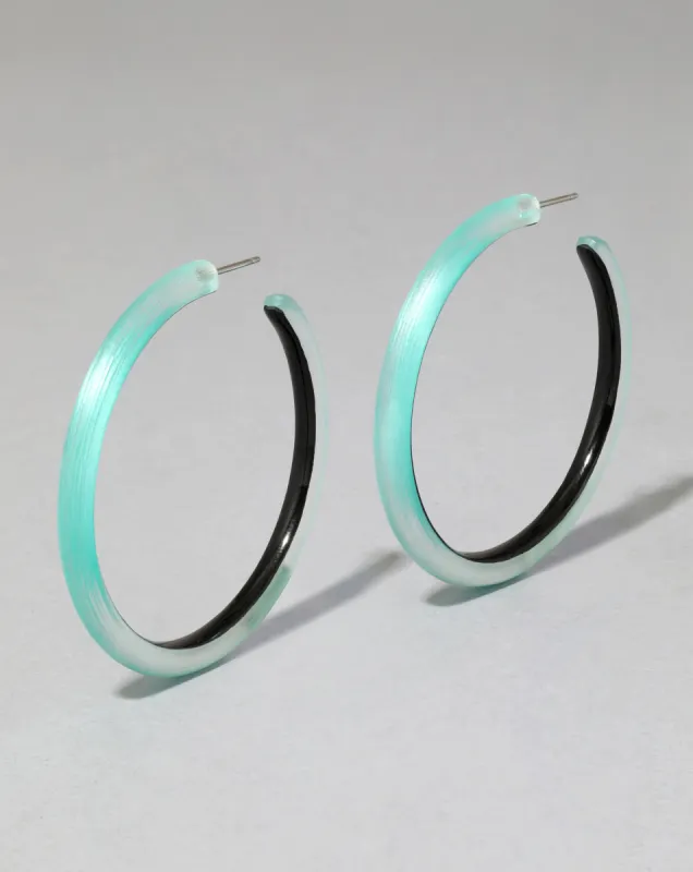 Skinny Lucite Hoop Earring- Mint Green sold by Alexis Bittar