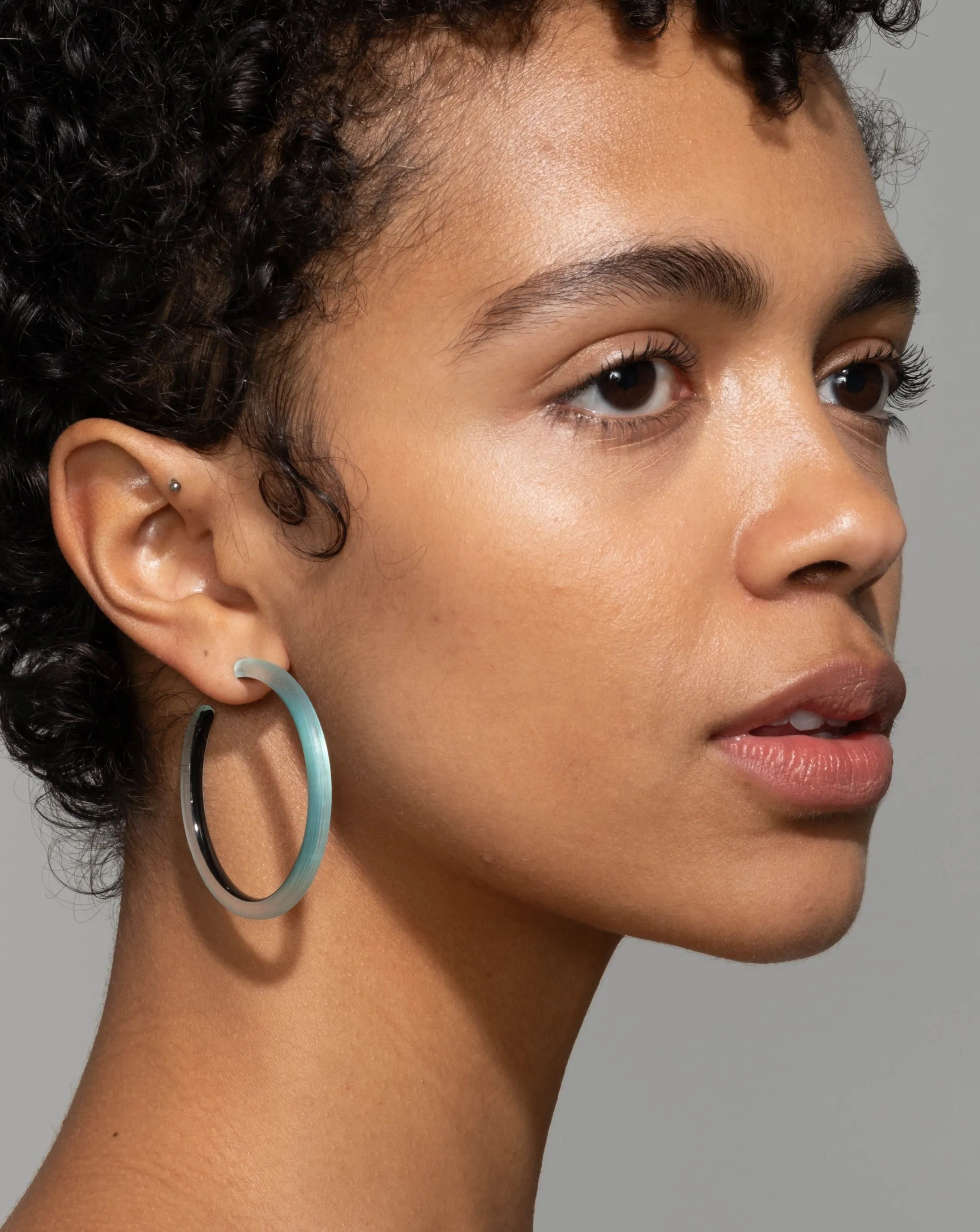 Skinny Lucite Hoop Earring- Mint Green sold by Alexis Bittar product image thumbnail 2