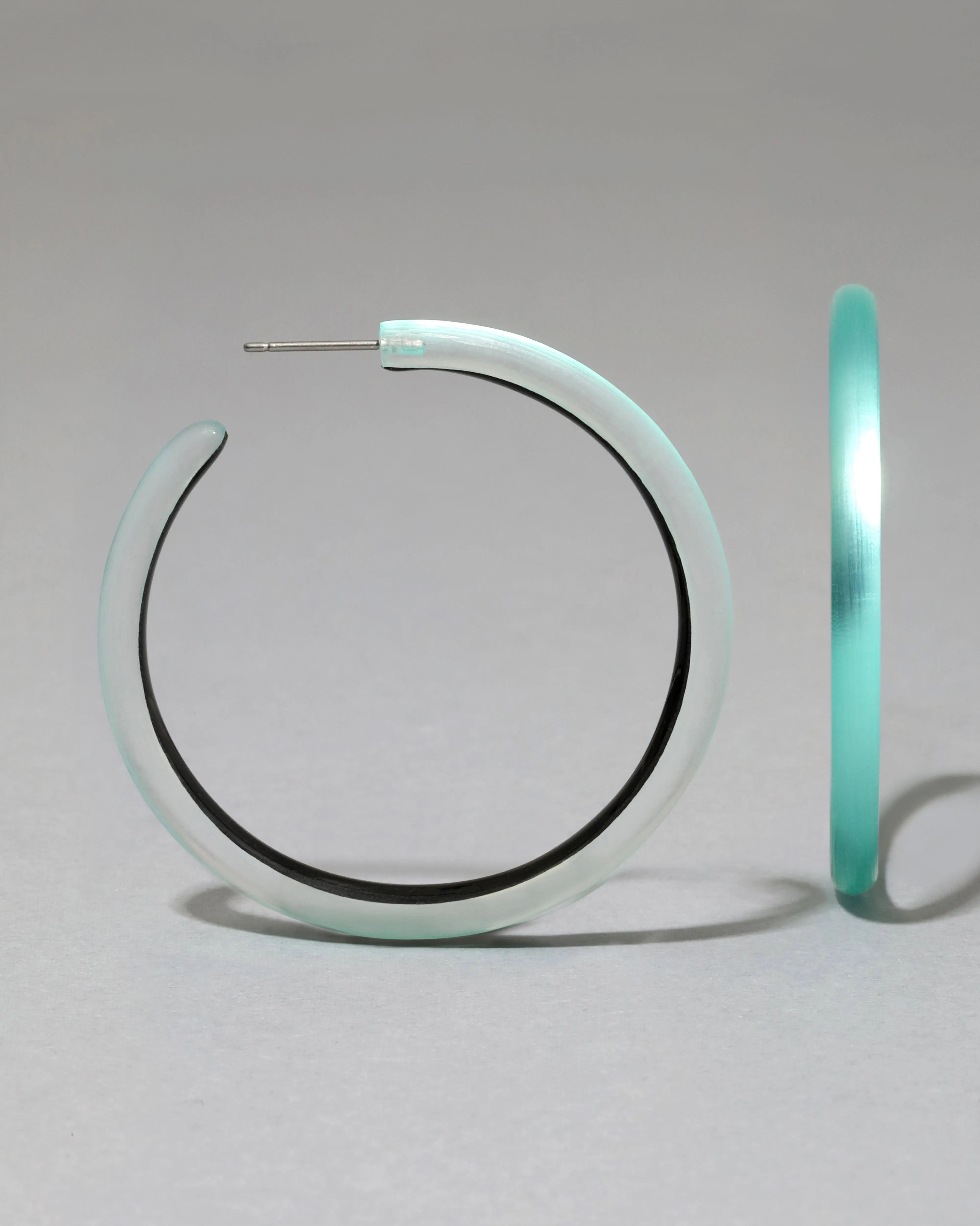 Skinny Lucite Hoop Earring- Mint Green sold by Alexis Bittar product image thumbnail 4