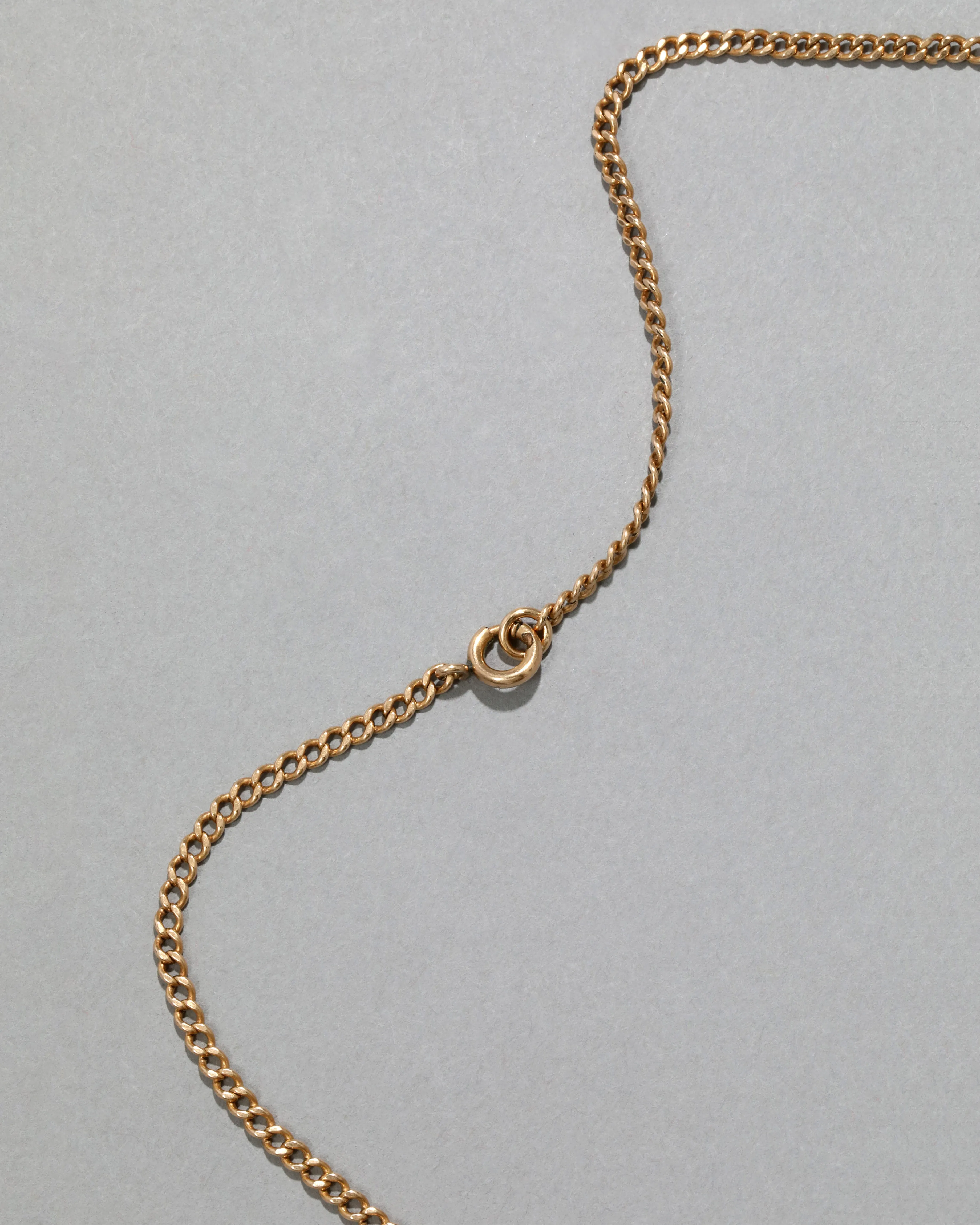 Antique 1890s 14k Gold Filled Art Nouveau Floral Pattern Locket Necklace sold by Alexis Bittar product image thumbnail 3