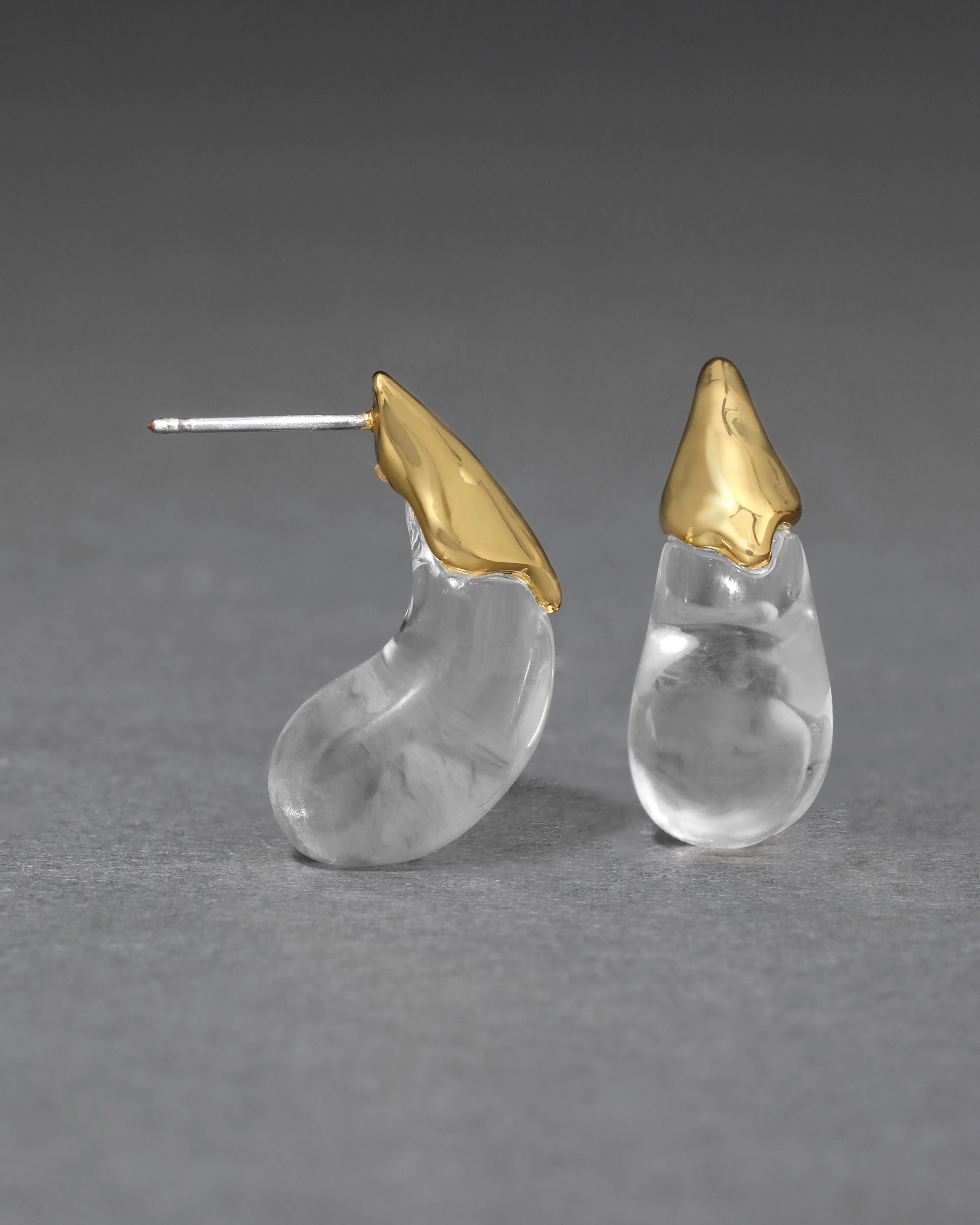 Liquid Lucite Arched Small Post Earring- Clear sold by Alexis Bittar product image thumbnail 4
