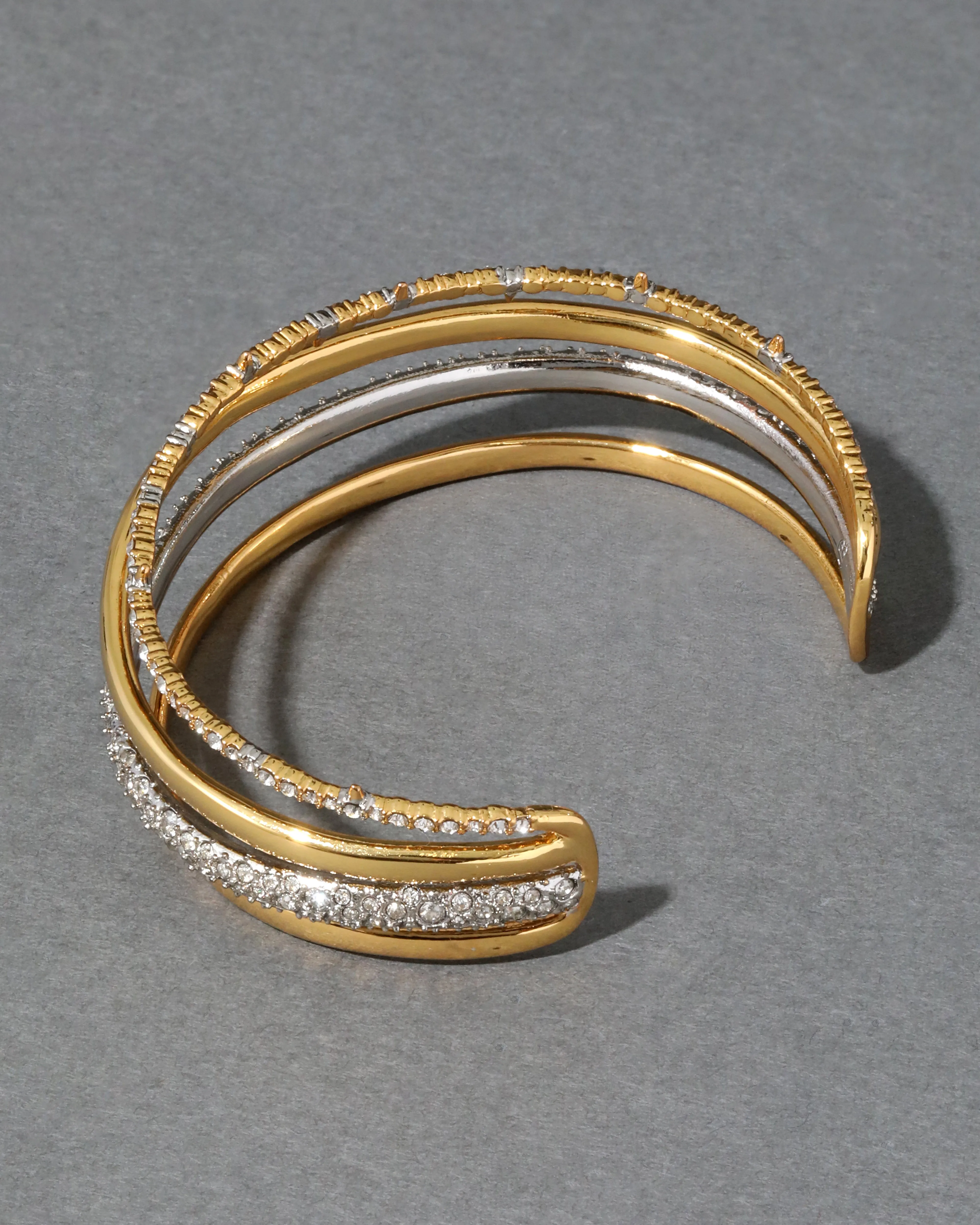 Crystal Encrusted Orbiting Cuff Bracelet- Gold sold by Alexis Bittar product image thumbnail 4