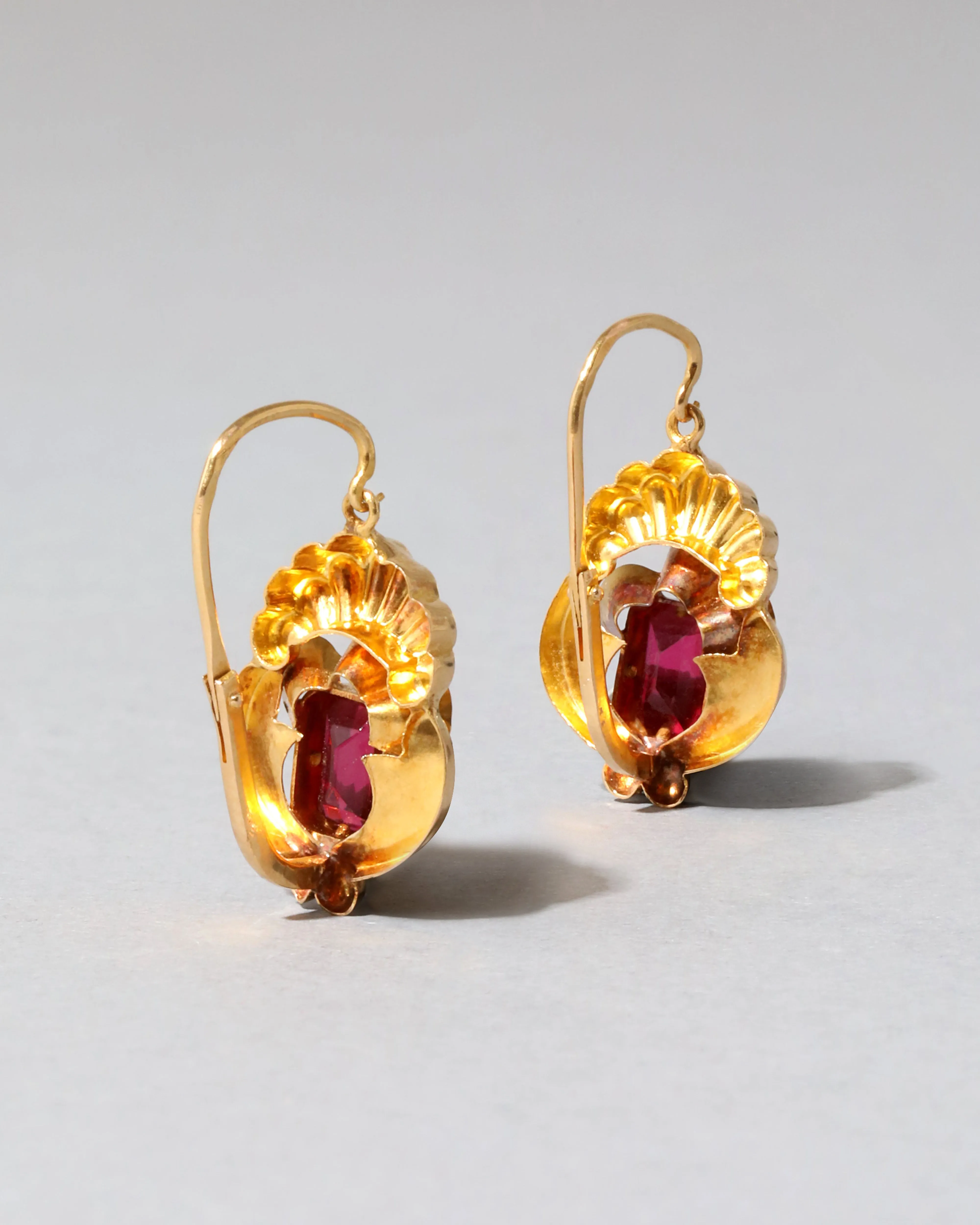 Vintage 19k Gold & Garnet Earring sold by Alexis Bittar product image thumbnail 2