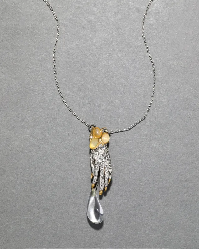 Archive Jeweled Lucite Hand Pendant Necklace sold by Alexis Bittar