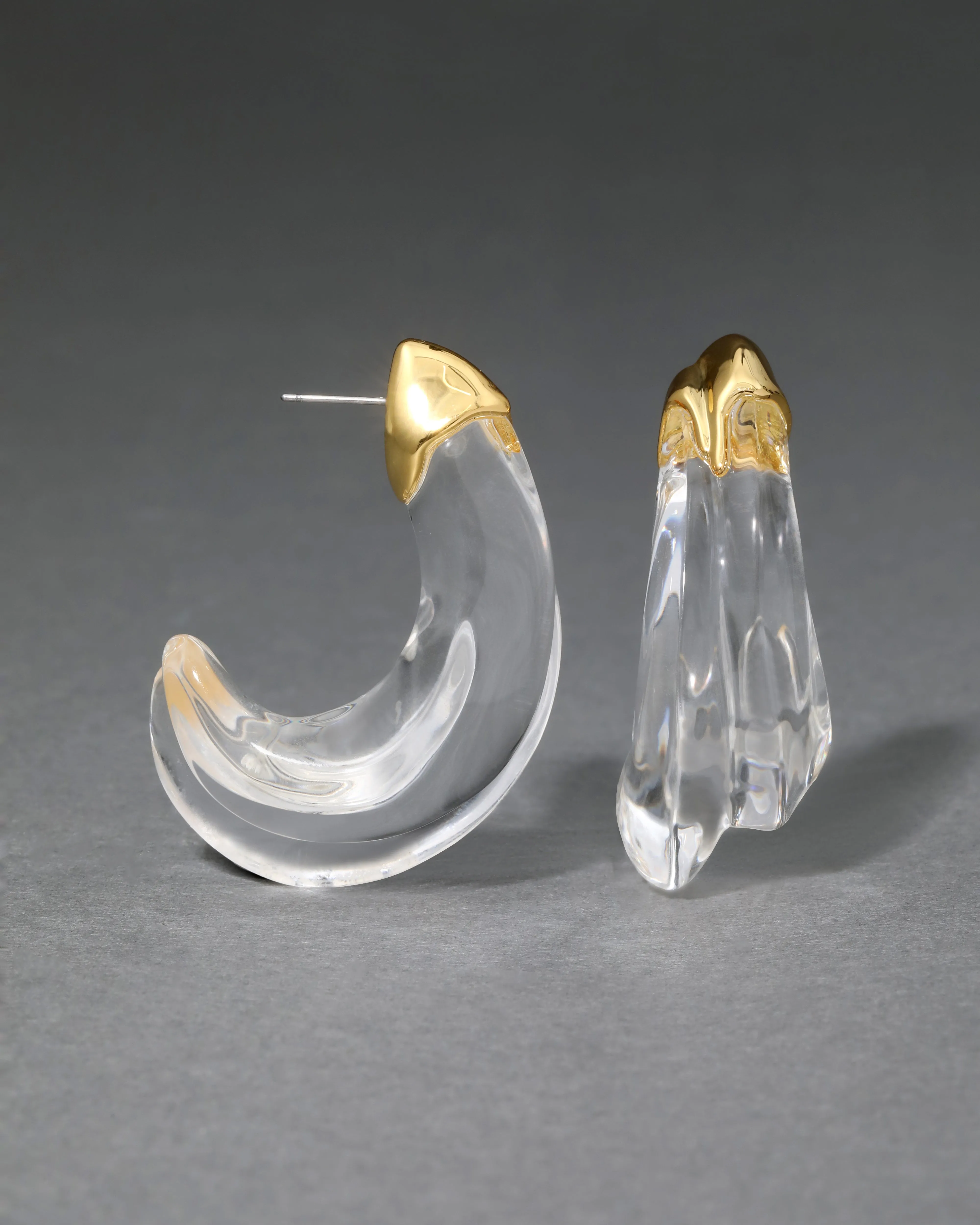 Liquid Lucite Large Wave Hoop Earring sold by Alexis Bittar product image thumbnail 4