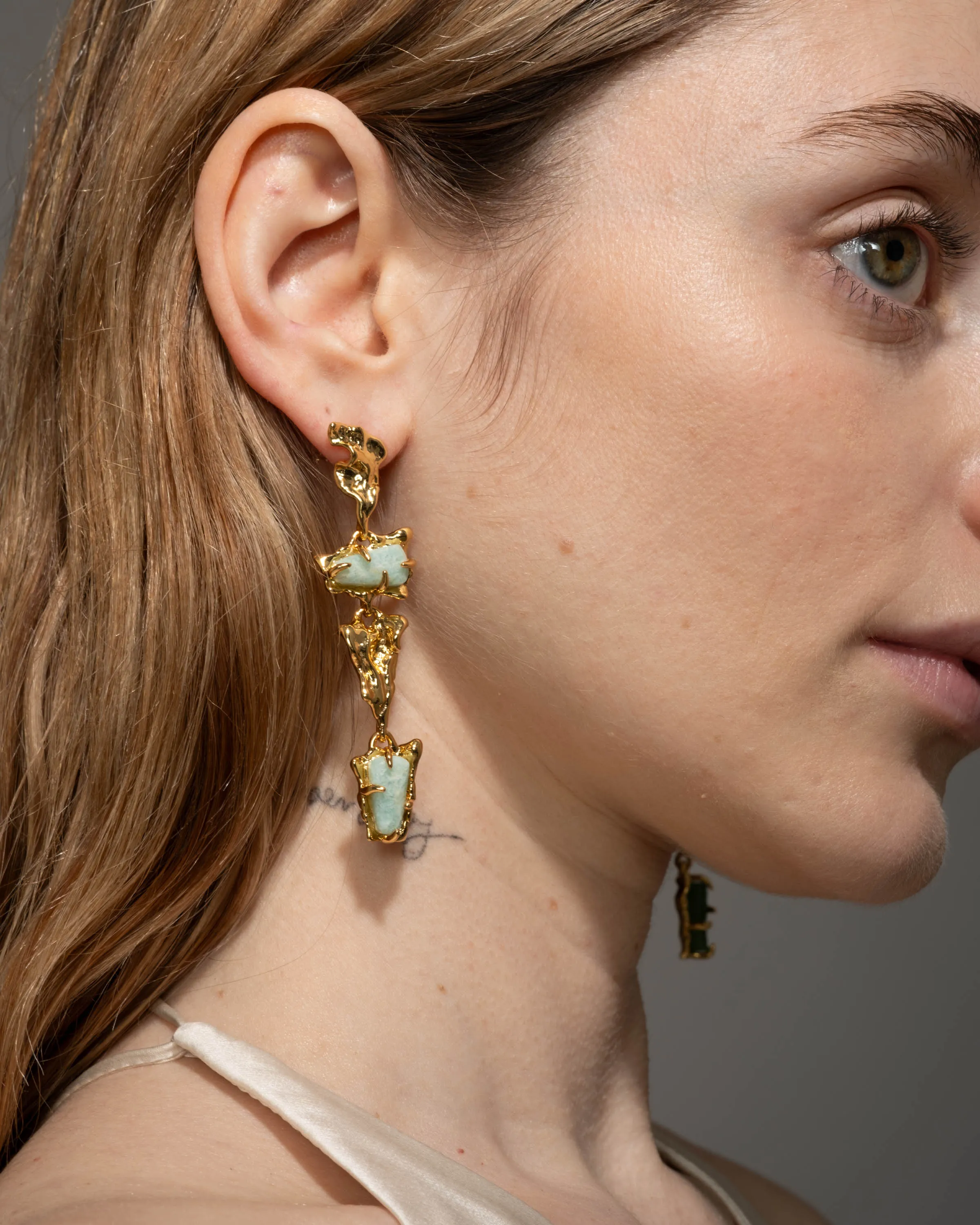 Mobile Amazonite Linear Post Earring sold by Alexis Bittar product image thumbnail 3