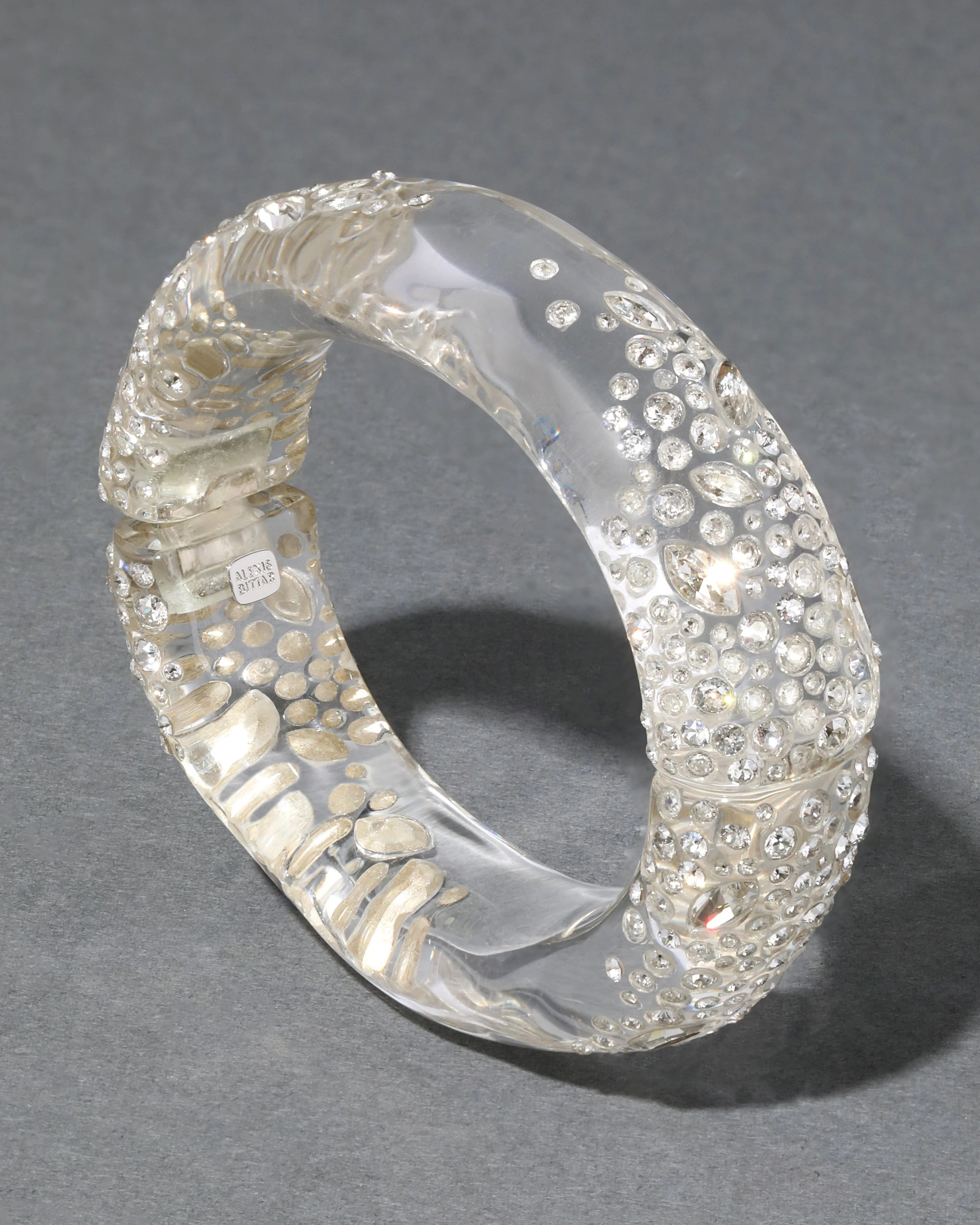 Confetti Crystal Lucite Hinge Bracelet- Clear sold by Alexis Bittar product image thumbnail 2