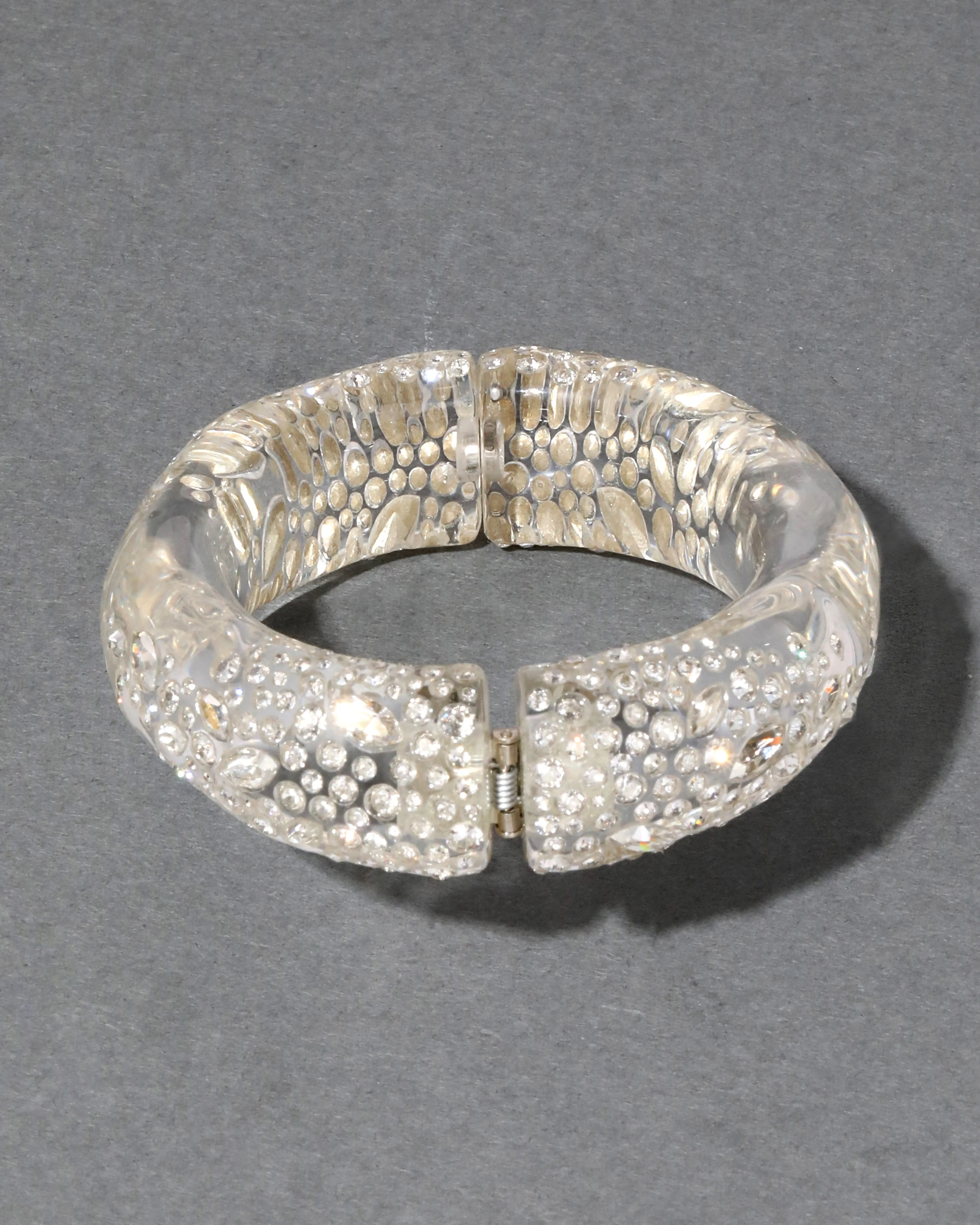 Confetti Crystal Lucite Hinge Bracelet- Clear sold by Alexis Bittar product image thumbnail 5