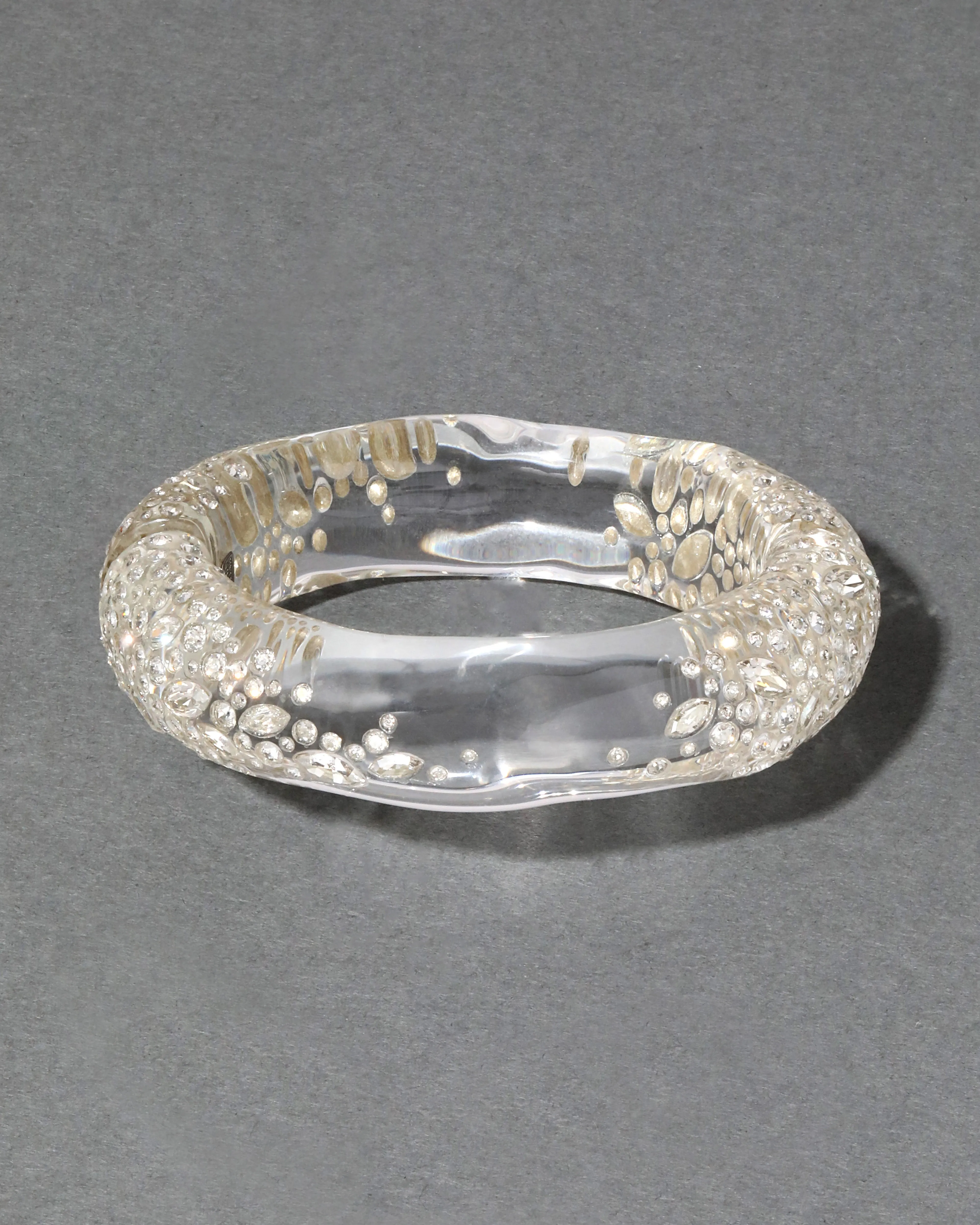 Confetti Crystal Lucite Hinge Bracelet- Clear sold by Alexis Bittar product image thumbnail 3