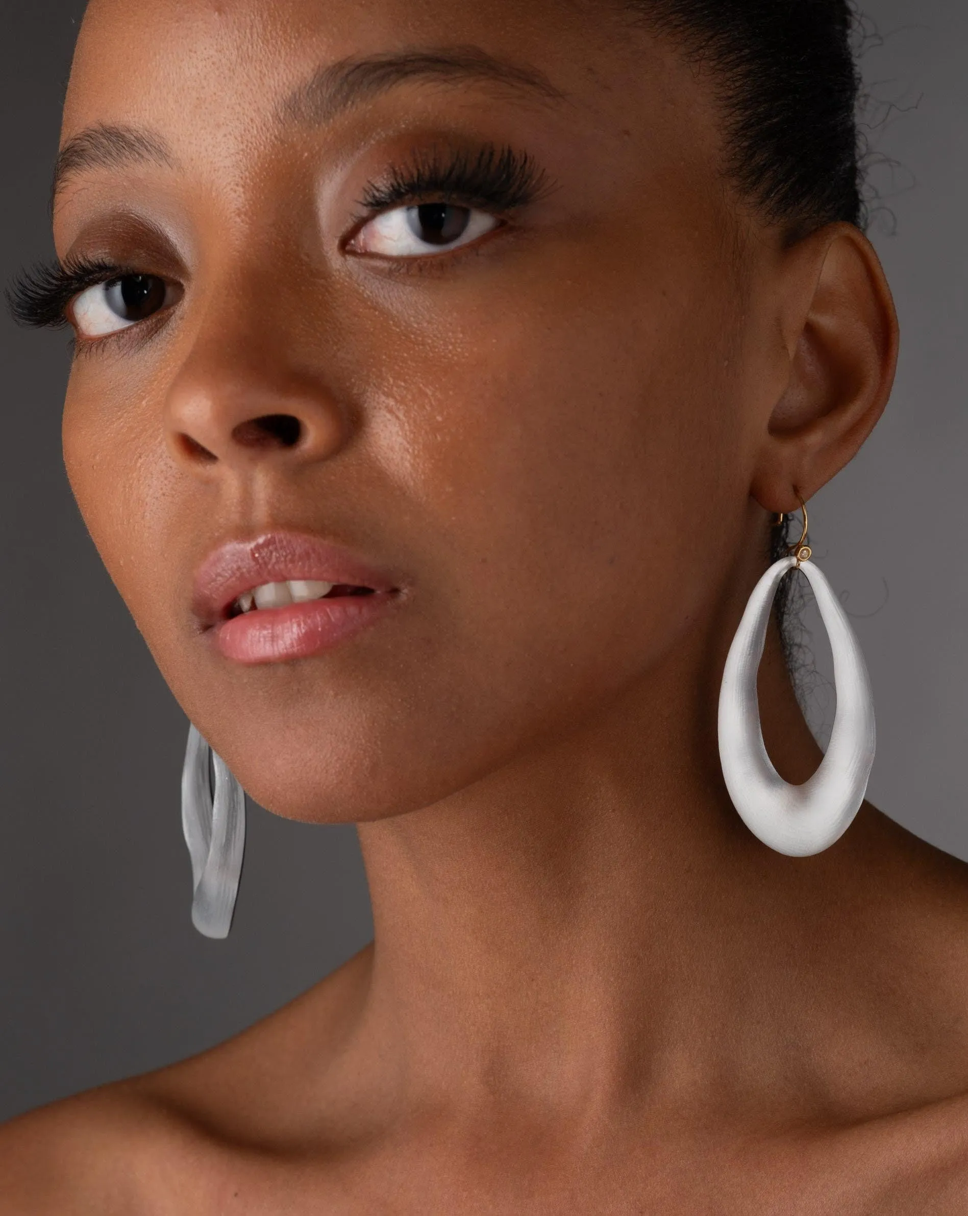 Lucite Link Wire Earring- Silver sold by Alexis Bittar product image thumbnail 3