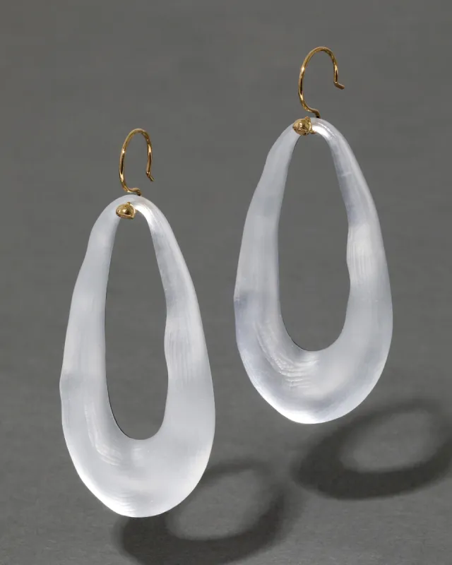 Lucite Link Wire Earring- Silver sold by Alexis Bittar