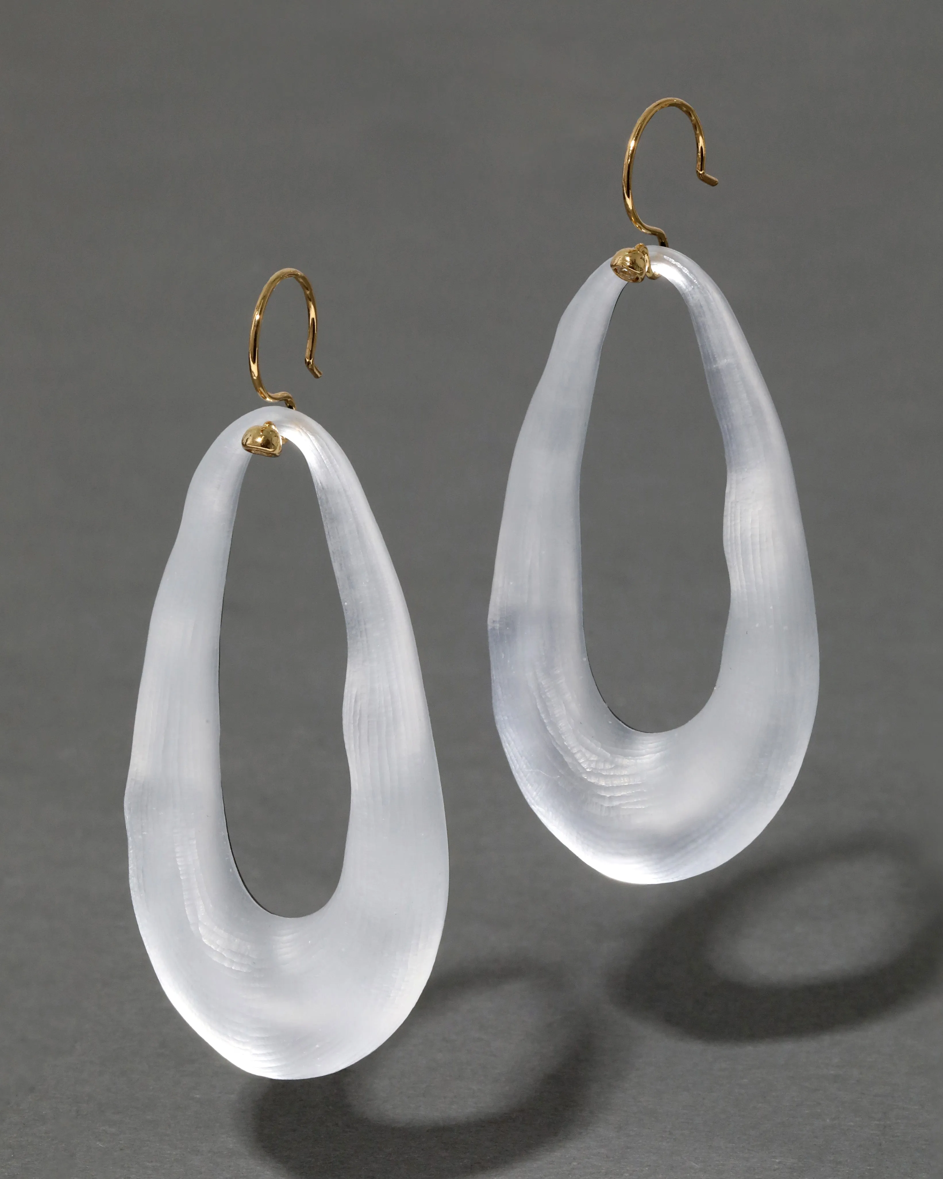 Lucite Link Wire Earring- Silver sold by Alexis Bittar