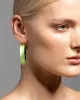Luminous Lucite Gold Dipped Hoop Earring- Neon Green sold by Alexis Bittar