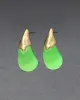 Lucite Arched Small Post Earring- Neon Green sold by Alexis Bittar